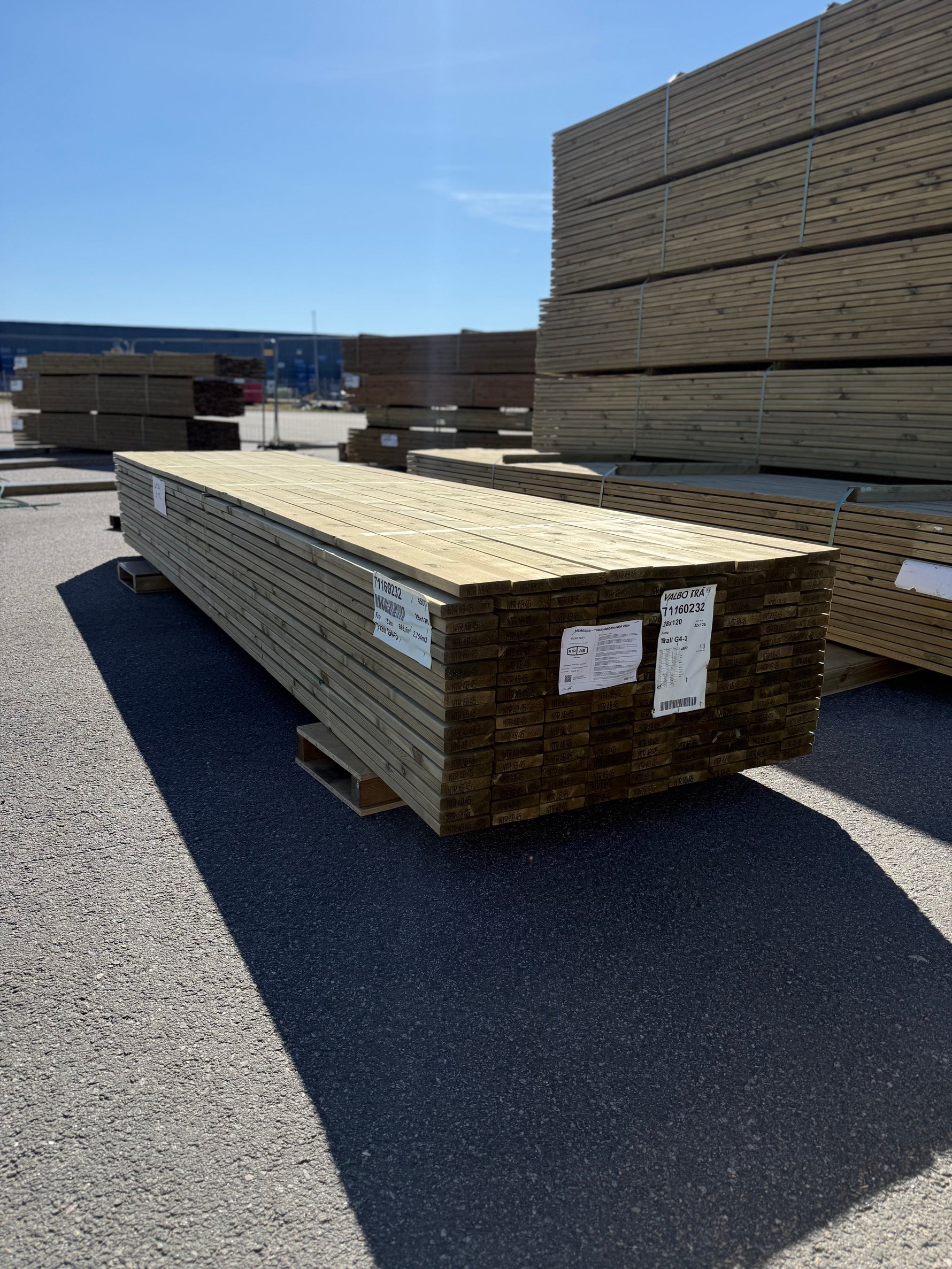 Paket Tryckimpregnerad Trall 28x120mm, 153st 4,50m (G4-3) - Spirec