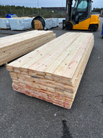 Paket Spontade Furu Brädor 27x145mm 3,60–3,90m – 144st (Andra Sortering)