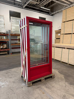 Altandörrar- Inåtgående, Trä/Aluminium – 1080 × 2080 mm- Röd