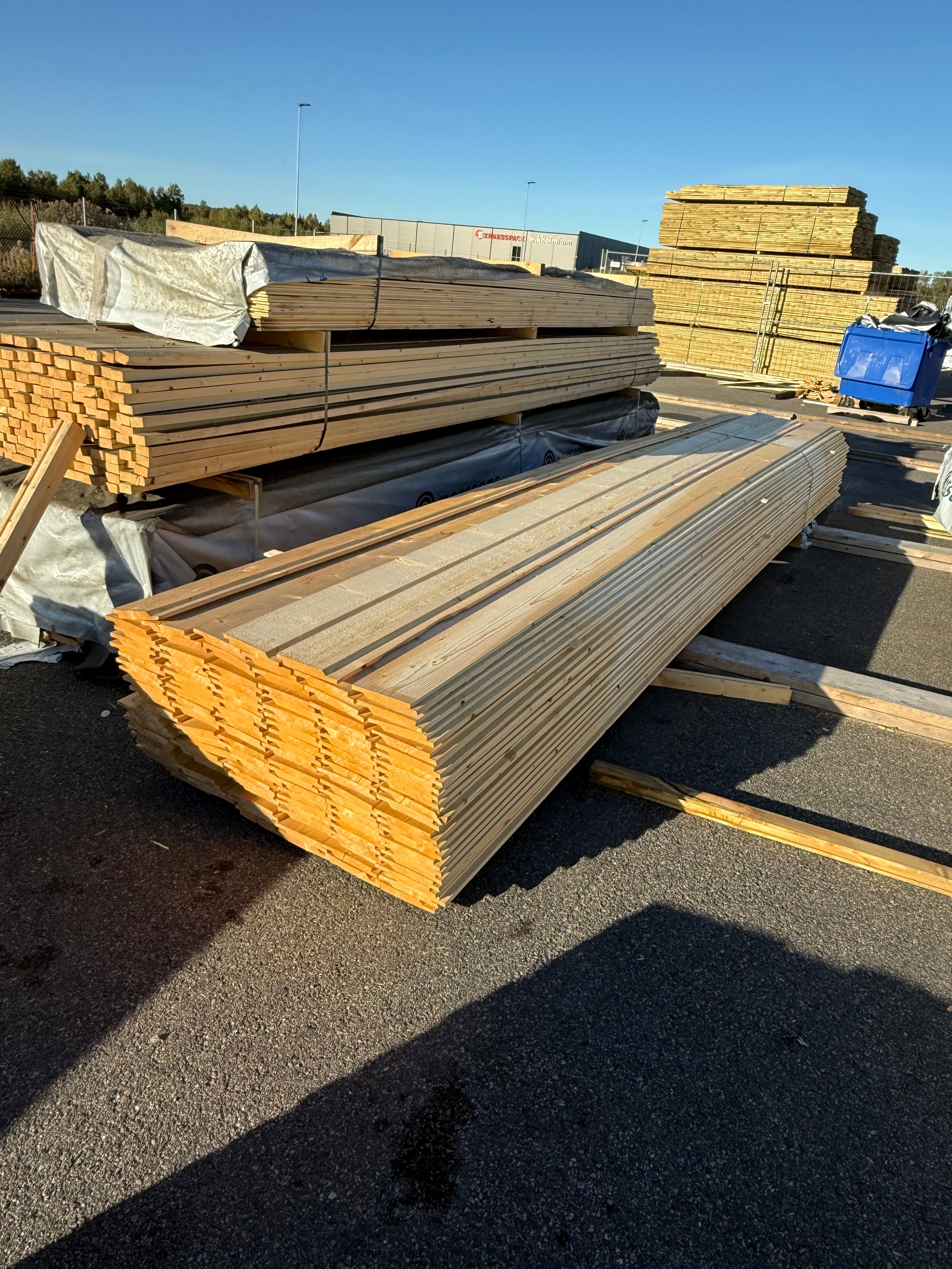 Paket Ytterpanel 22x165mm – 126 st 5,40 m (gran, obehandlad)