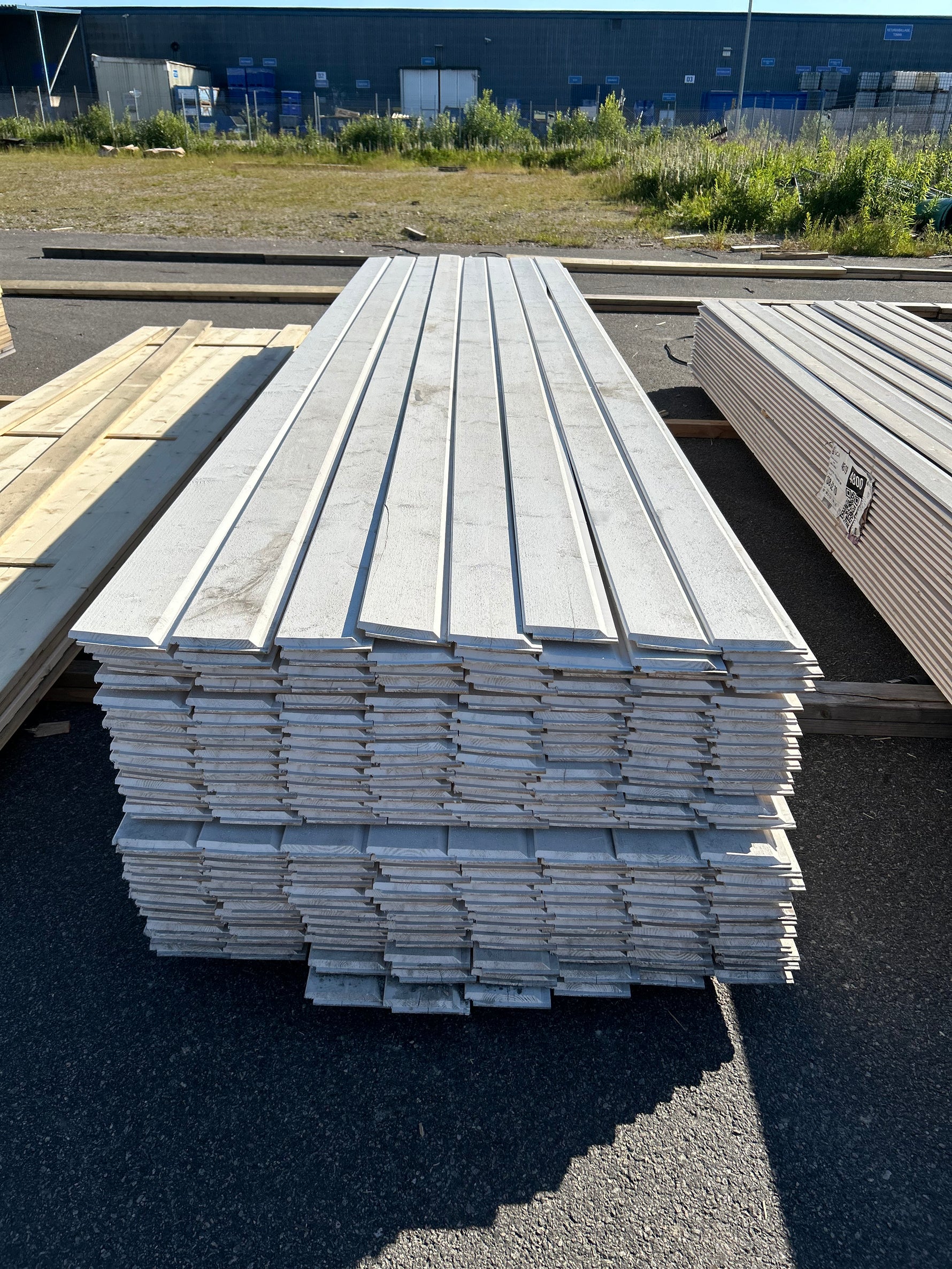 Paket Ytterpanel Dubbelfasspont 22x145mm, 208st 4.80m Grundmålad