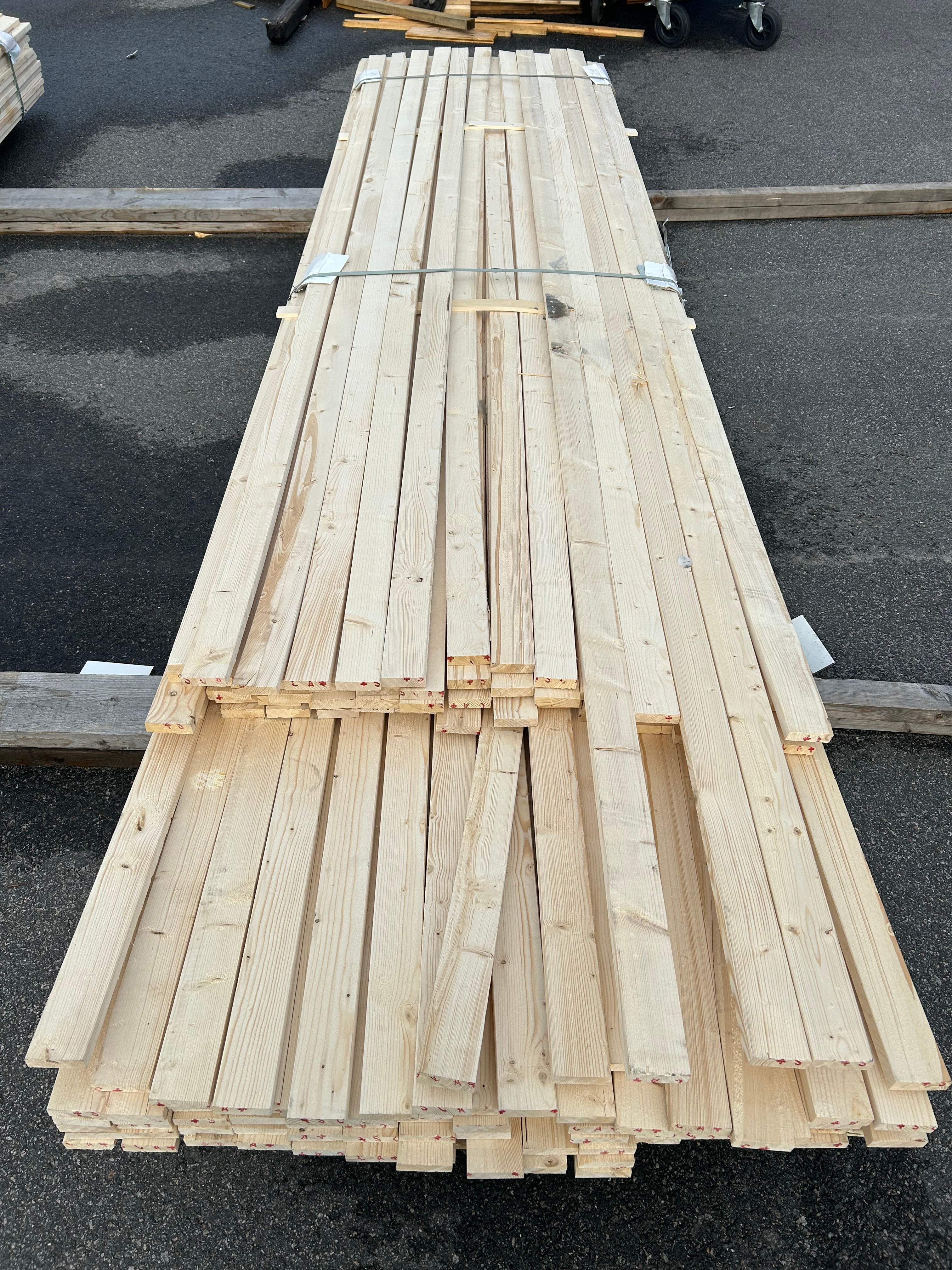 Paket Ytterpanelbräda 22x70mm 148st 3.60–4.20m (B-sort)