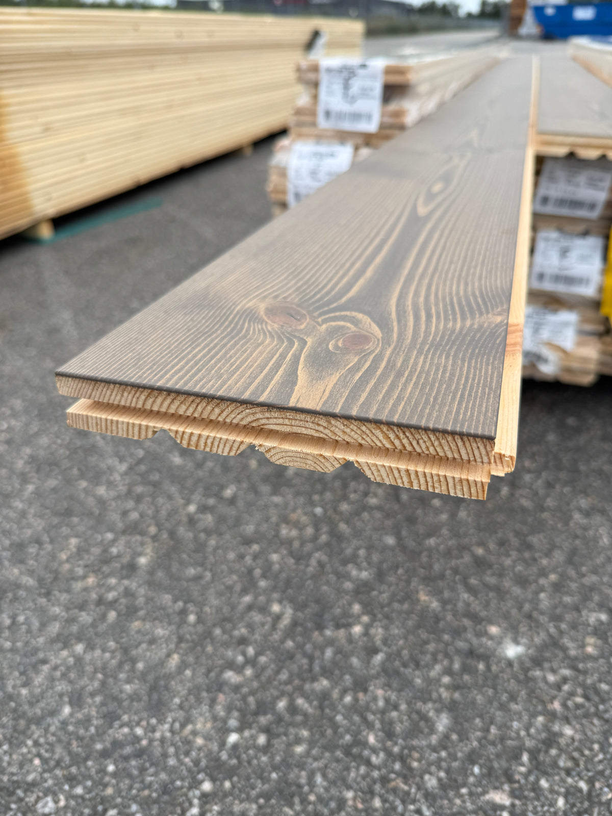 Parti Golv Borstat 25x160mm Furu 60,58m² Ekonomi – Brun Hårdvaxolja