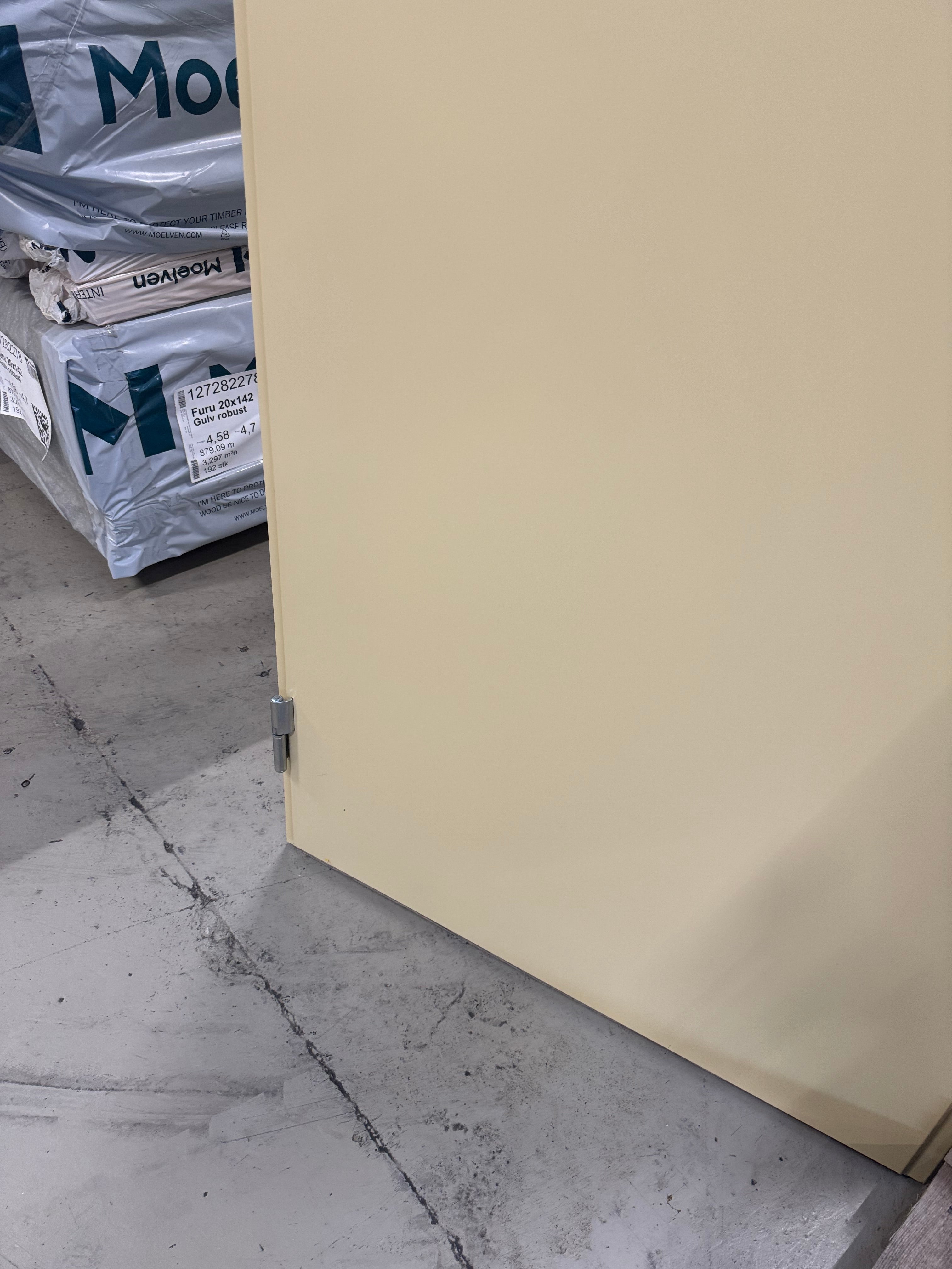 Lägenhetsdörr / Ståldörr Daloc – 99,5x219,5 cm (Vänsterhängd, Gul)