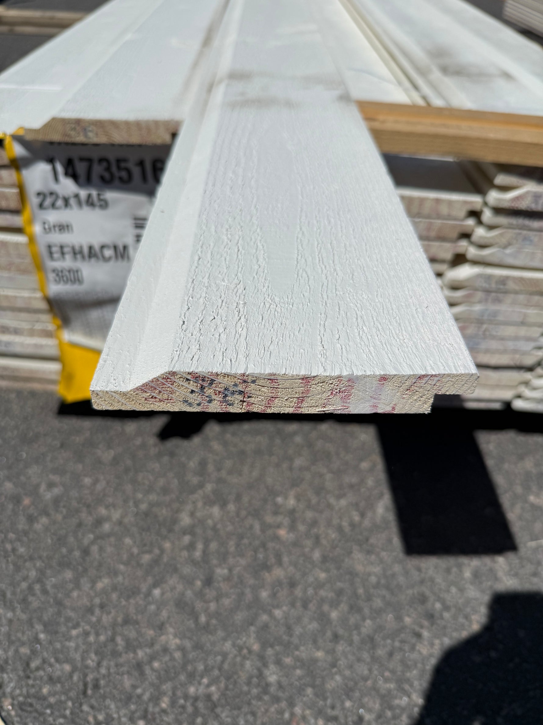 Paket Ytterpanel Enkelfas Halvspont 22x145mm, 100st 3.60m Grundmålad