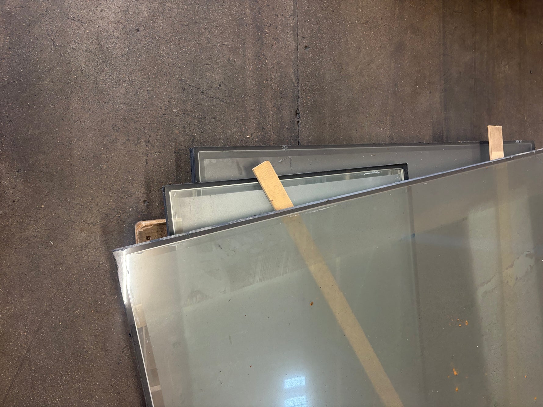 3 st begagnade glasrutor