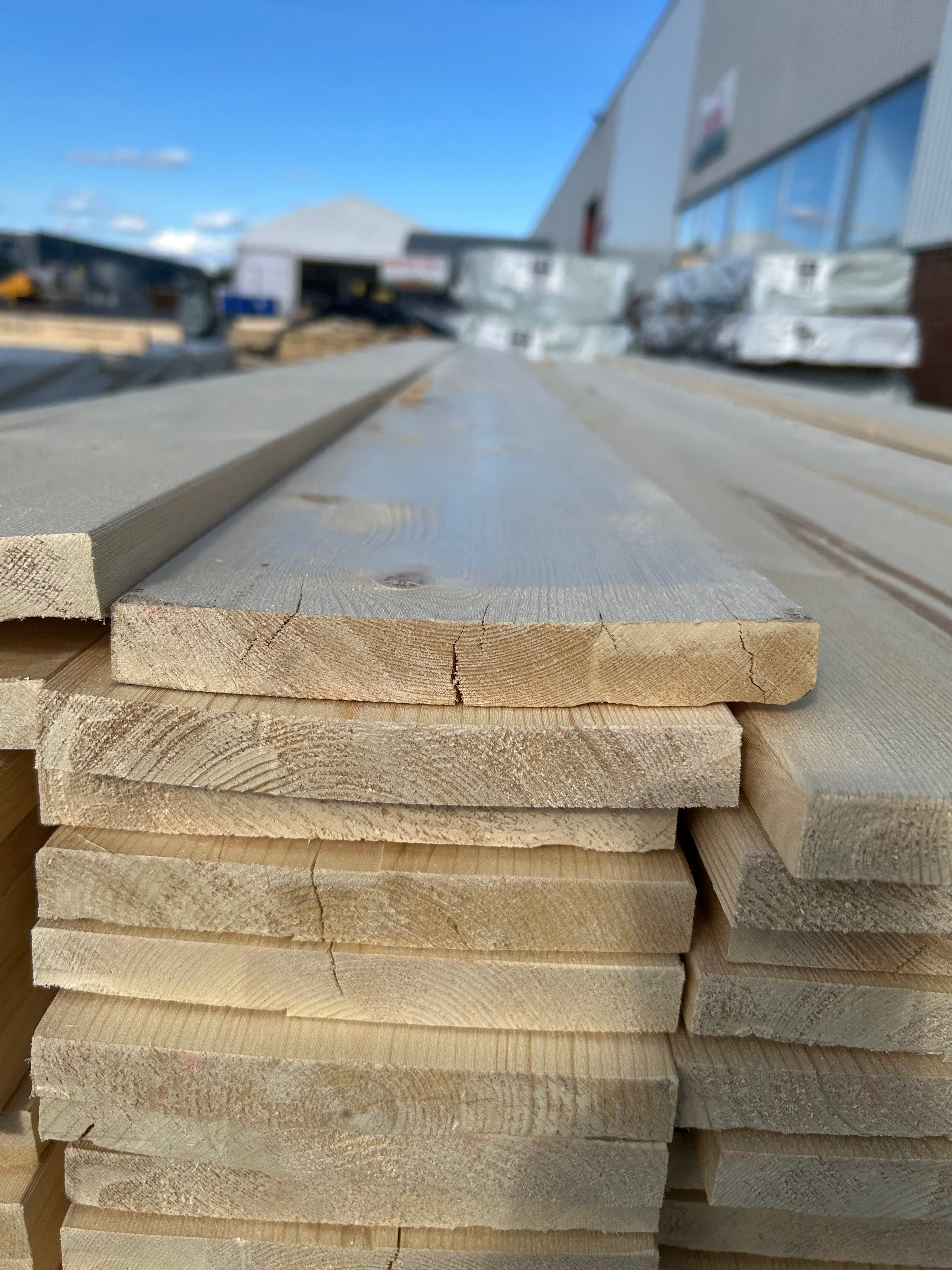 Paket Finsågad Panel 22x170mm 82st 3.60–5.40m – Andra sortering