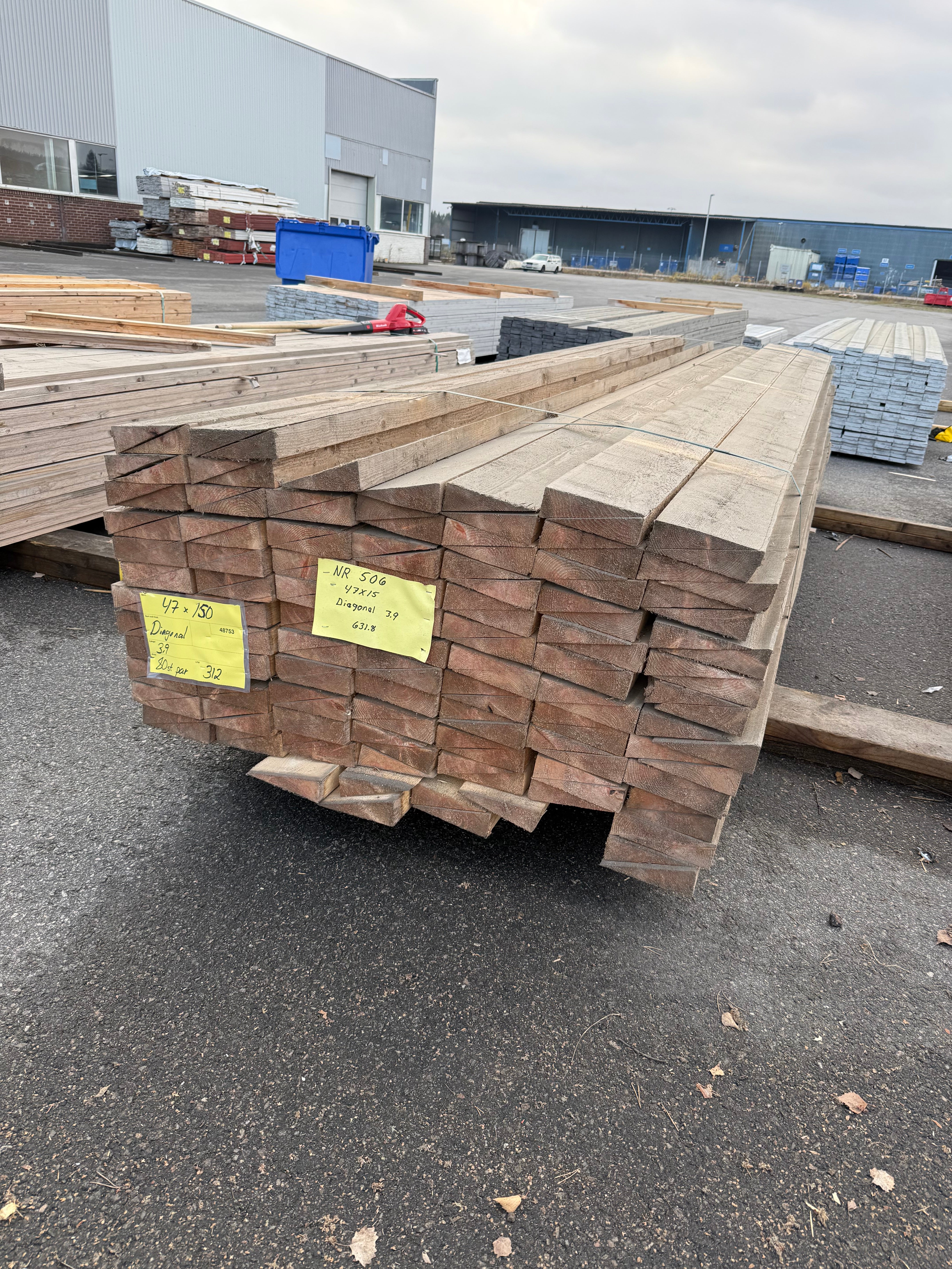 Paket Snedkapade Reglar 47x150mm – 160 st 3,90 m