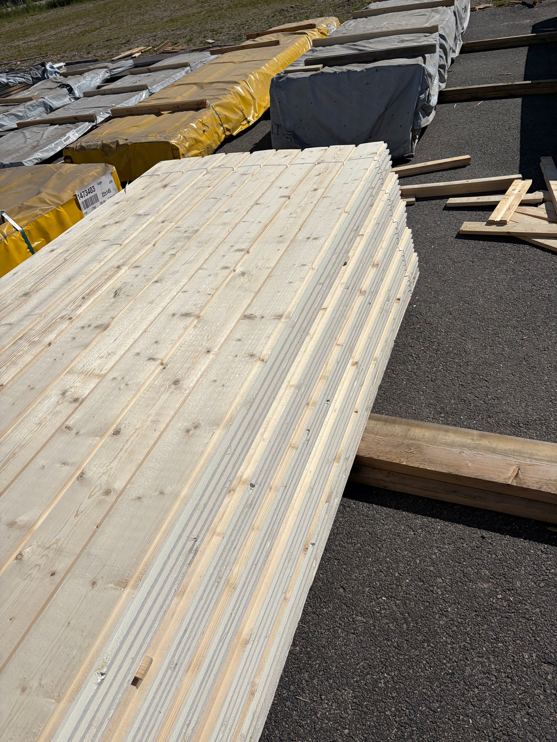 Paket Enkelfas Halvspont 22x120mm, 225st 4.20m Grundmålad