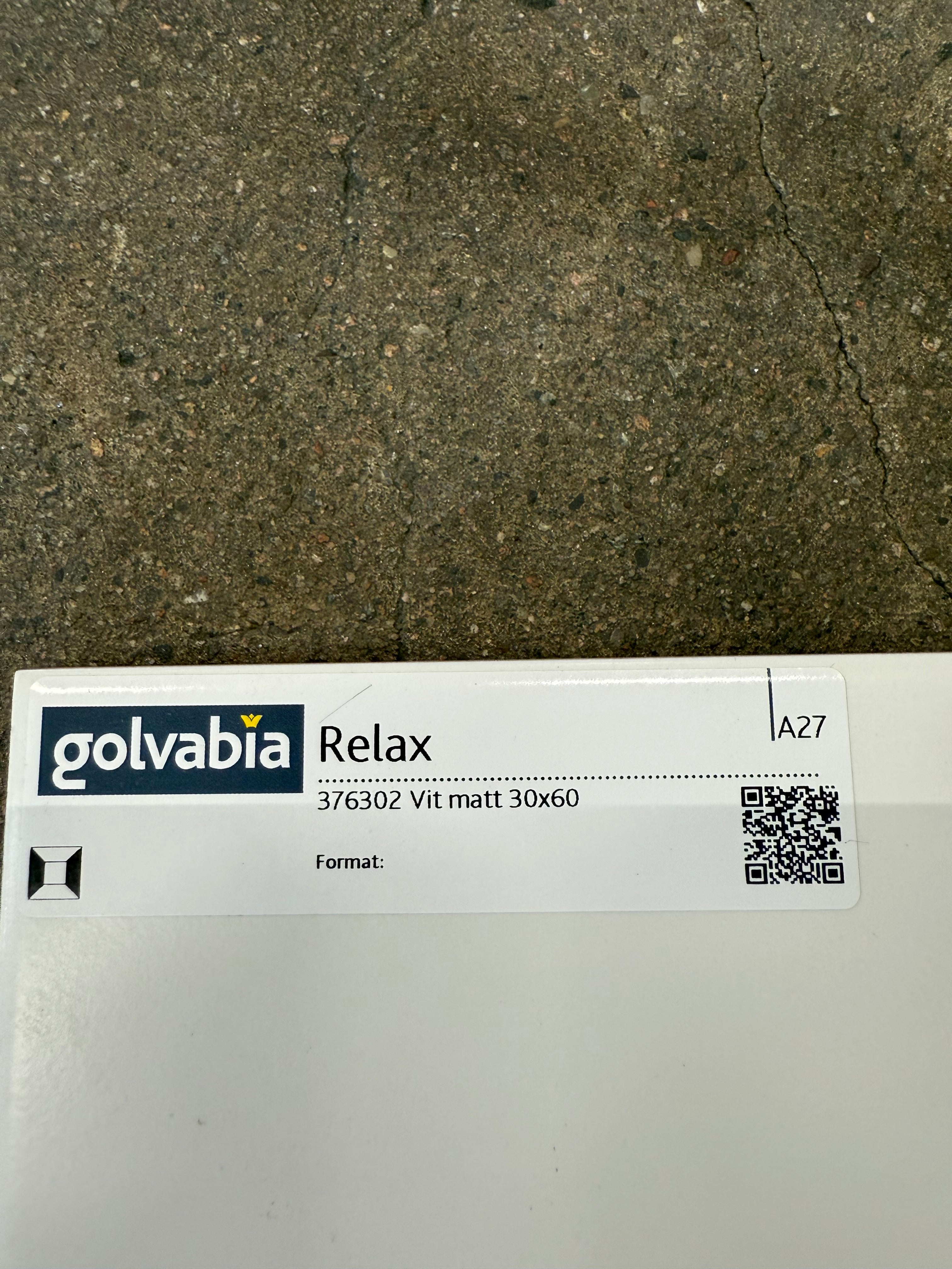 Kakel Plattor- Relax, Vit Matt- 30x60