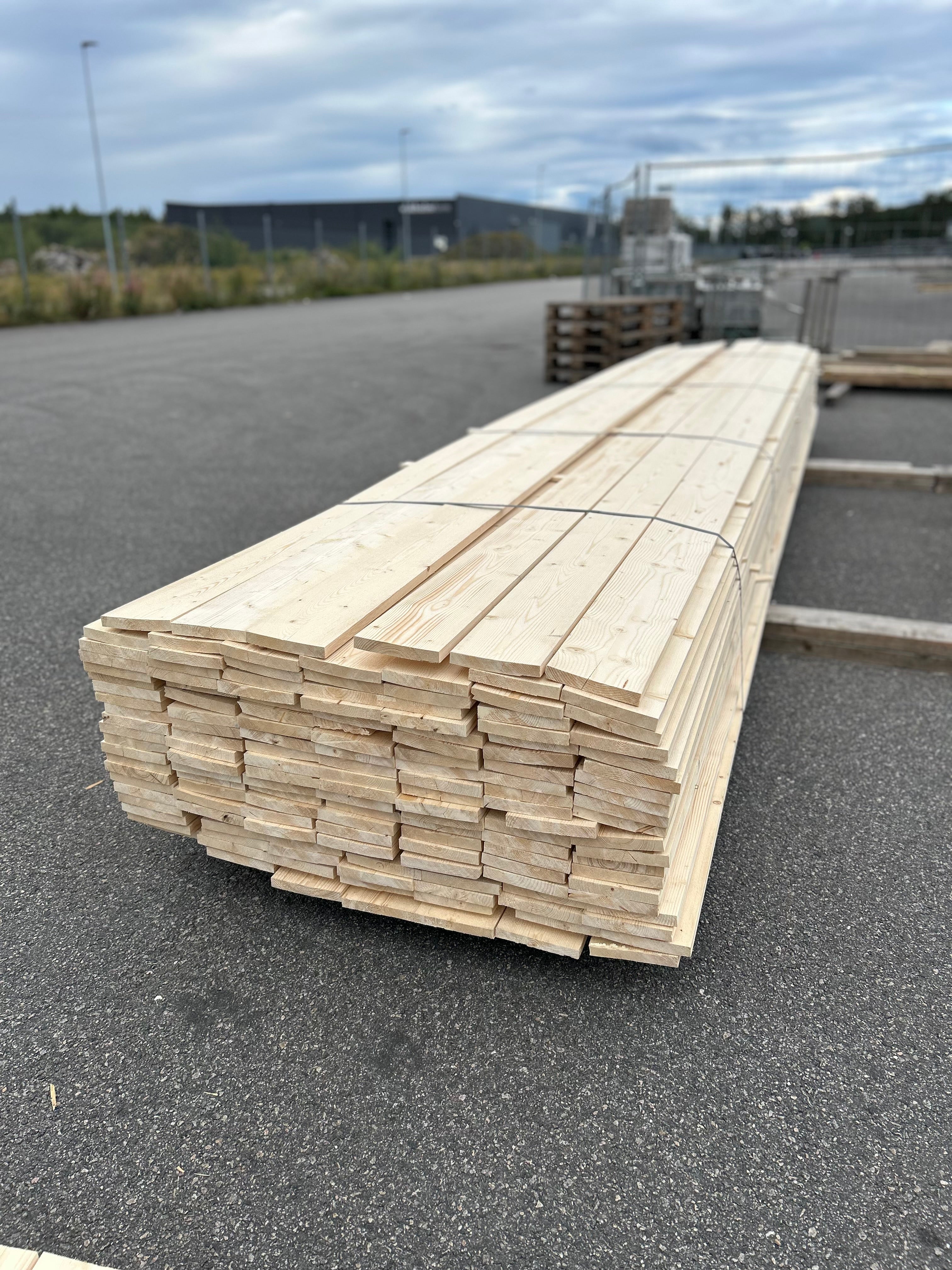 Paket Finsågad Panel 22x145mm 145st 5.40m – Andra sortering