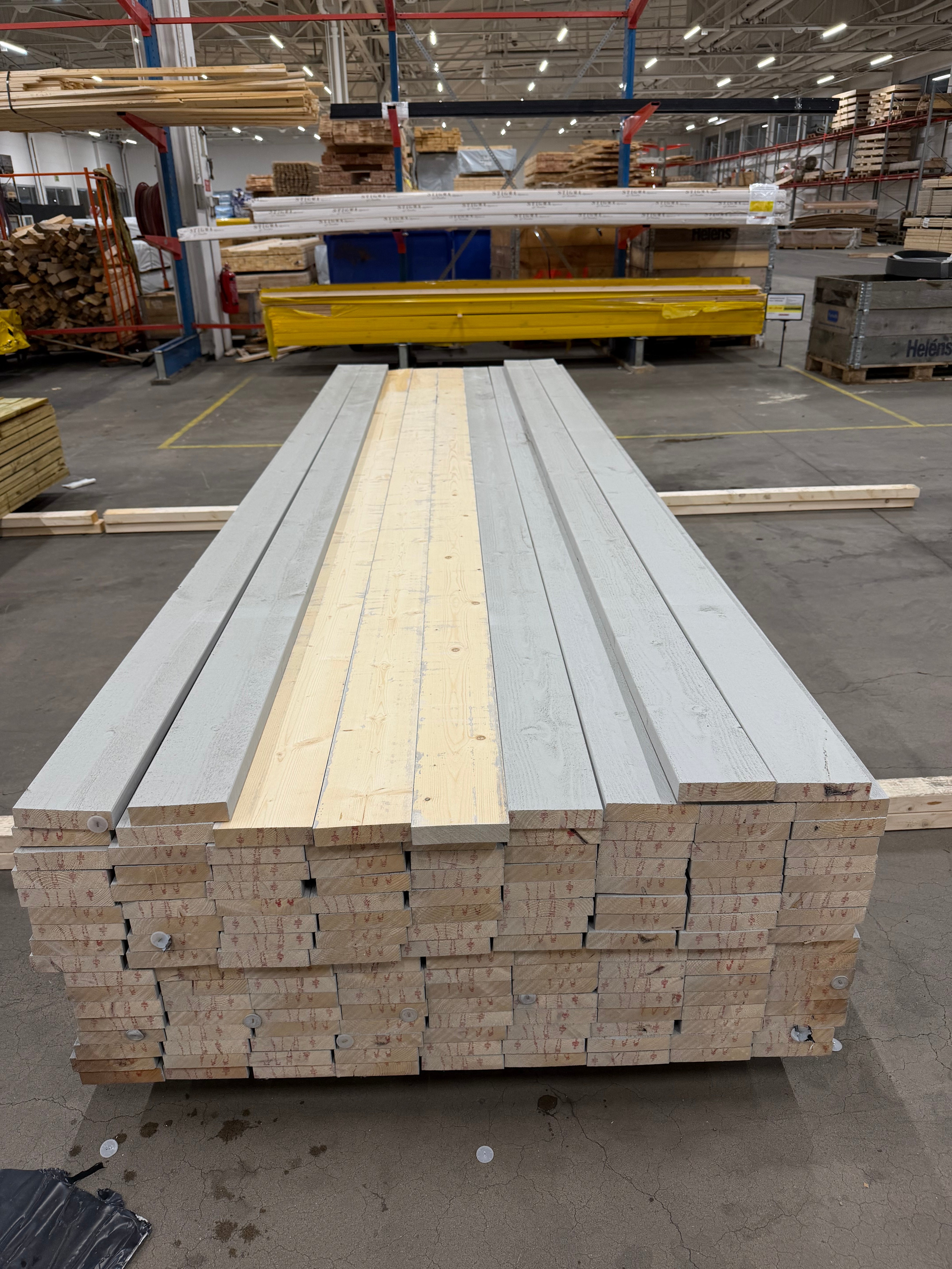 Paket Finsågad Panel 28x120 mm – 148 st 3.60m Grå