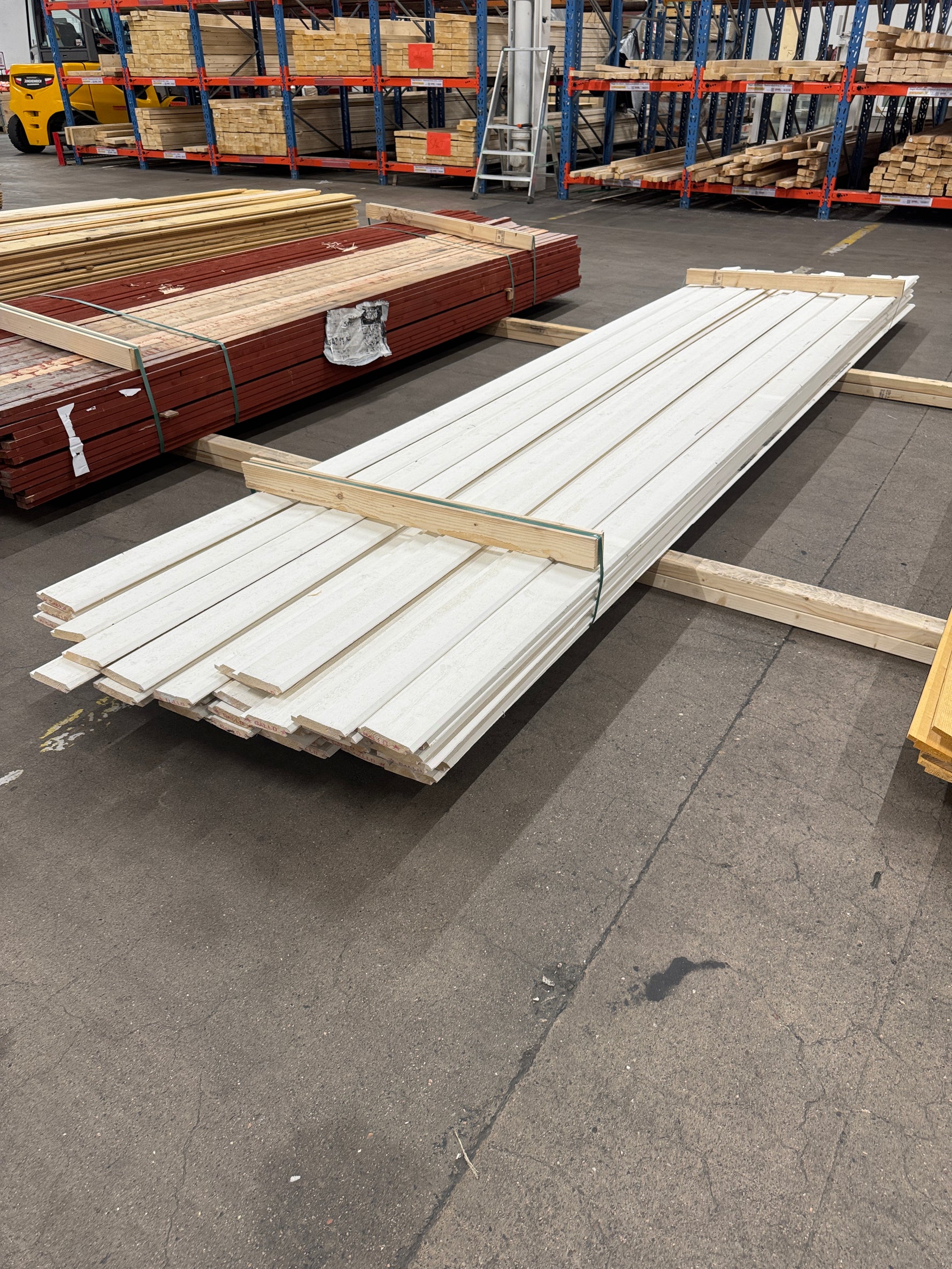 Paket Ytterpanel Dubbelfas Fals 22x120mm 4,50m – 53 st Vit