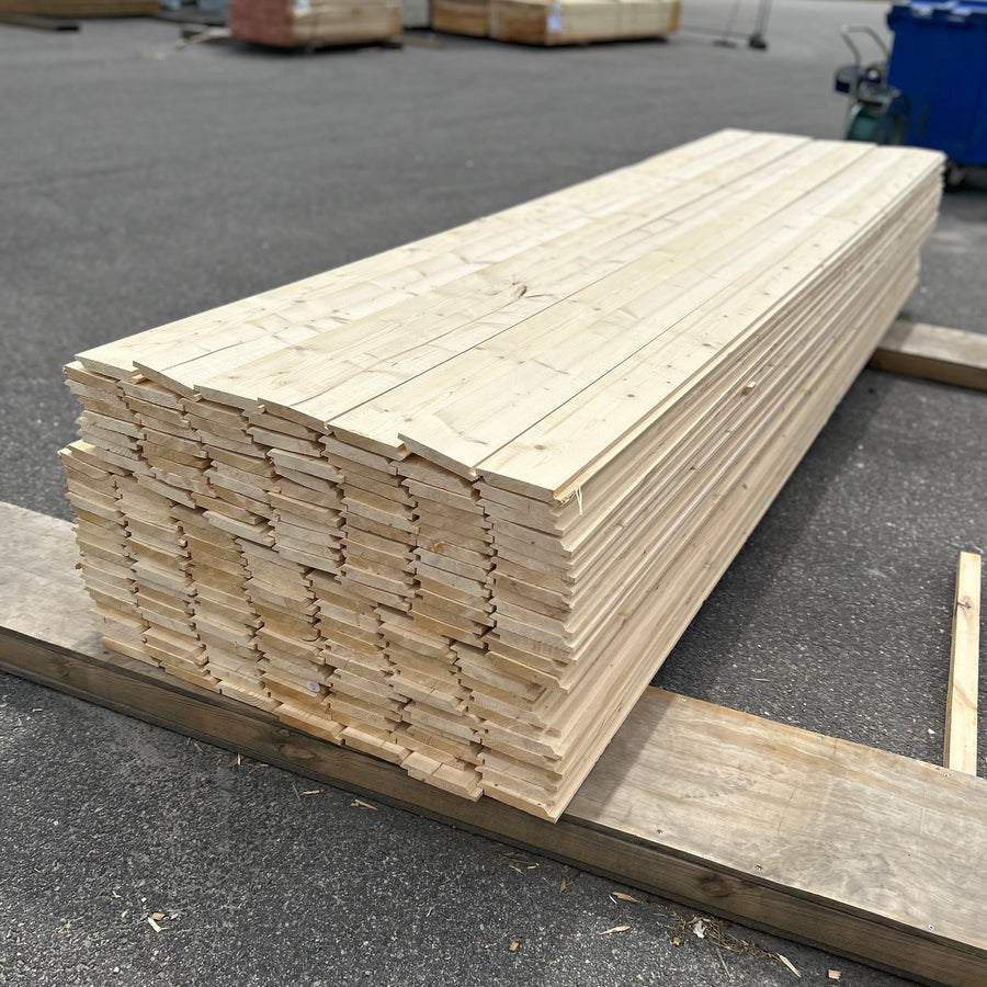 Paket Dubbelfas Halvspont 22x145mm 3,90m 175st Obehandlad