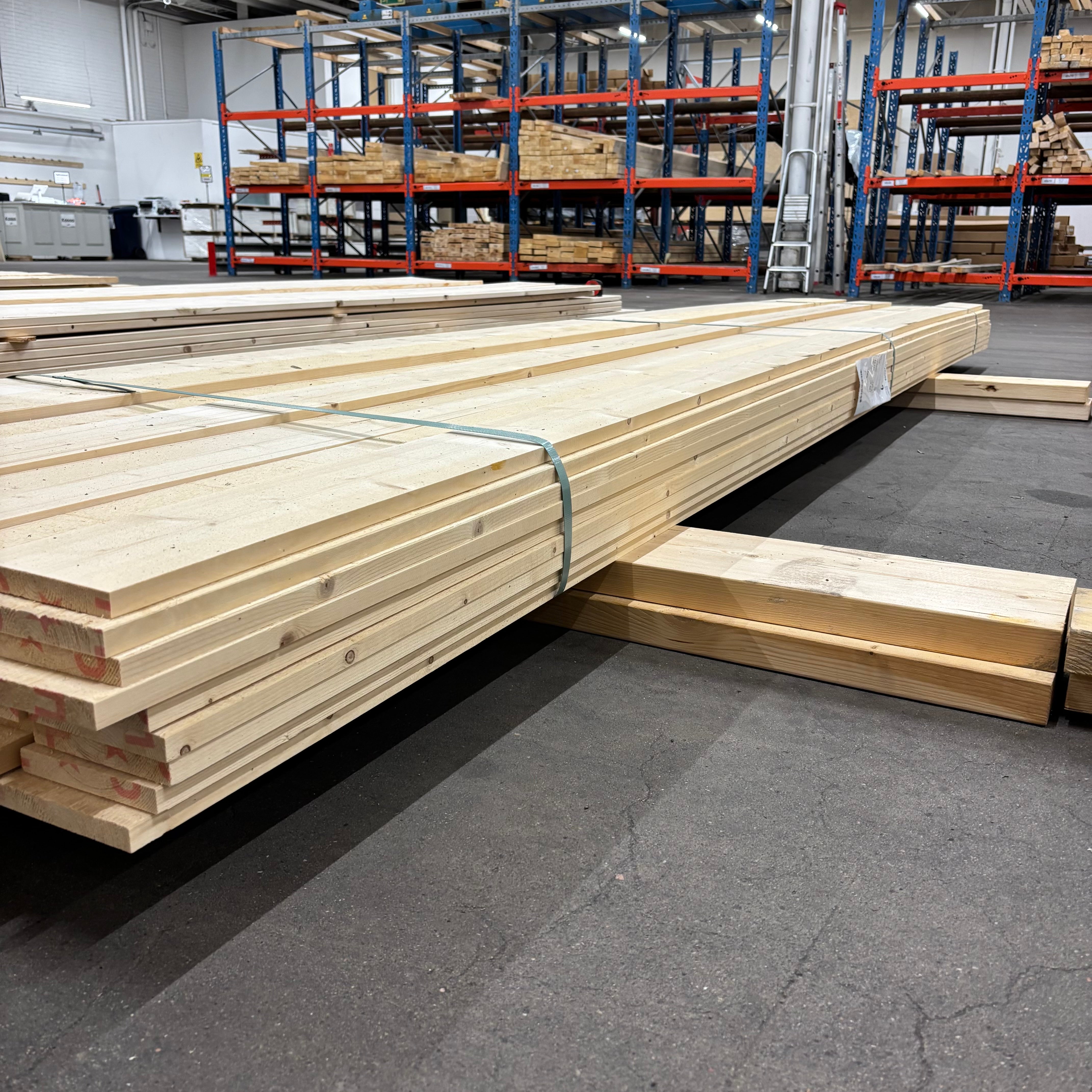 Paket Brädor 19x122 – 60 st (4,20 m, gran, obehandlad)