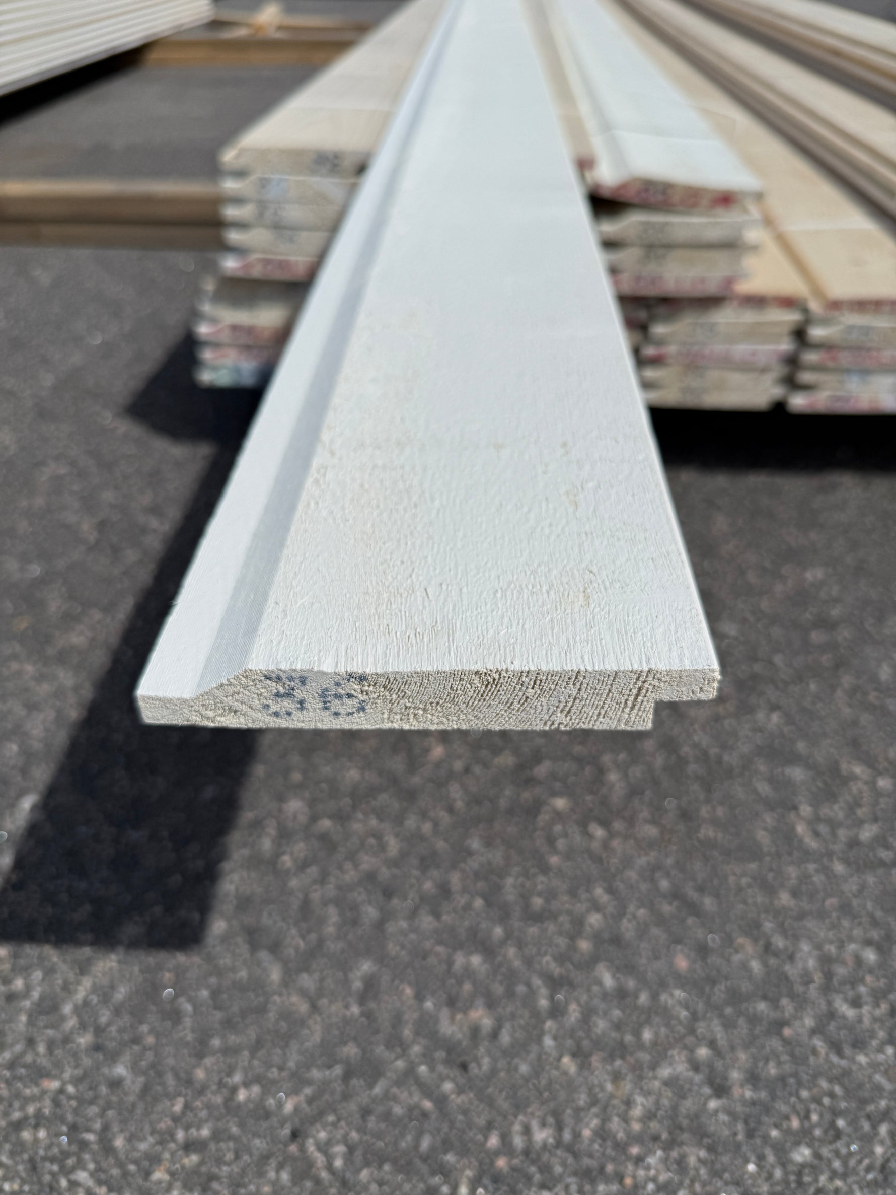 Paket Ytterpanel Enkelfas Halvspont 22x145mm, 57st 3.60m Grundmålad