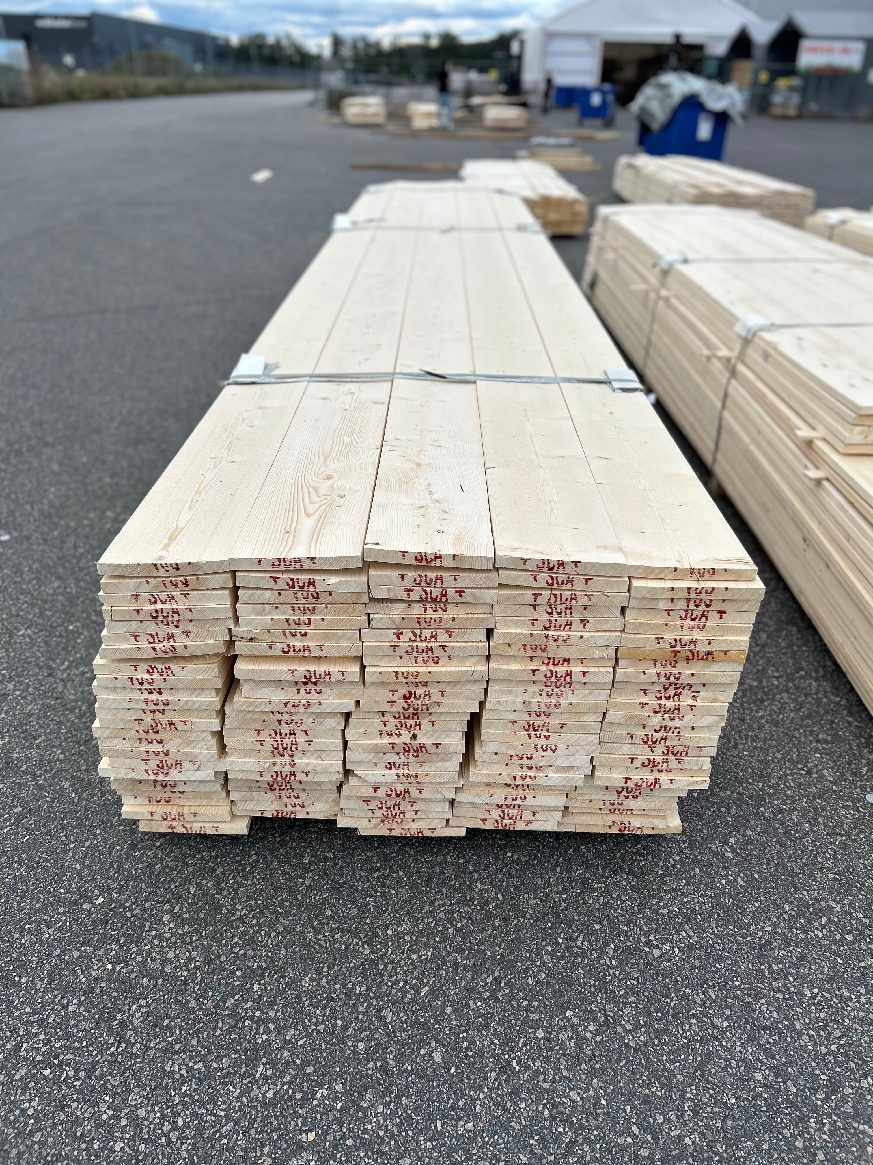 Paket Finsågad Panel 22x195mm 130st 5.40m – Andra sortering