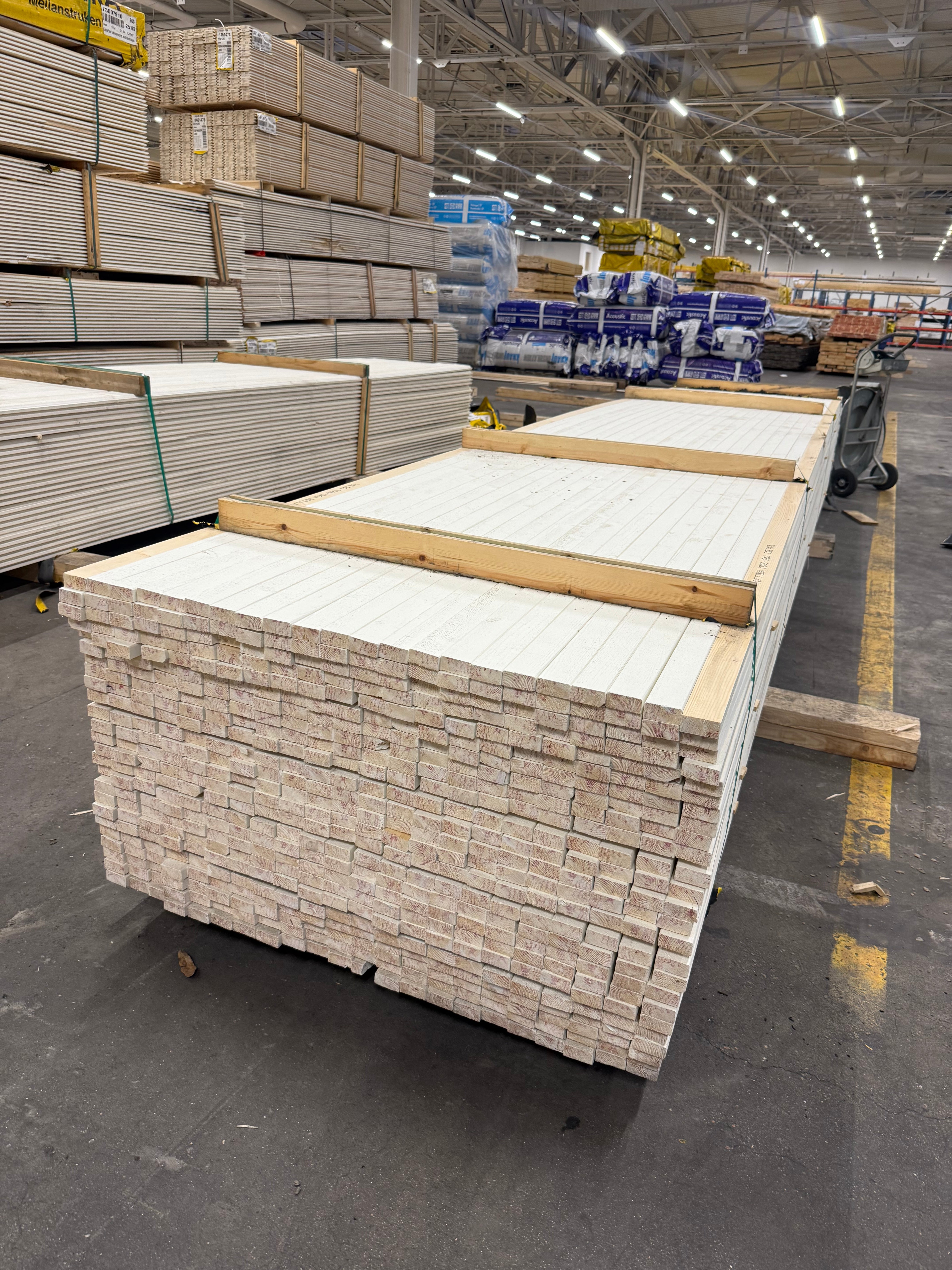 Lockläkt 22x45mm – Vitmålad