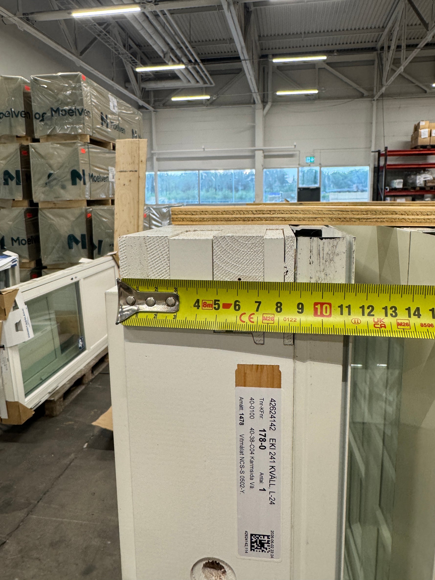 Fönster 158x148 cm – 3-glas, vitt inåtgående