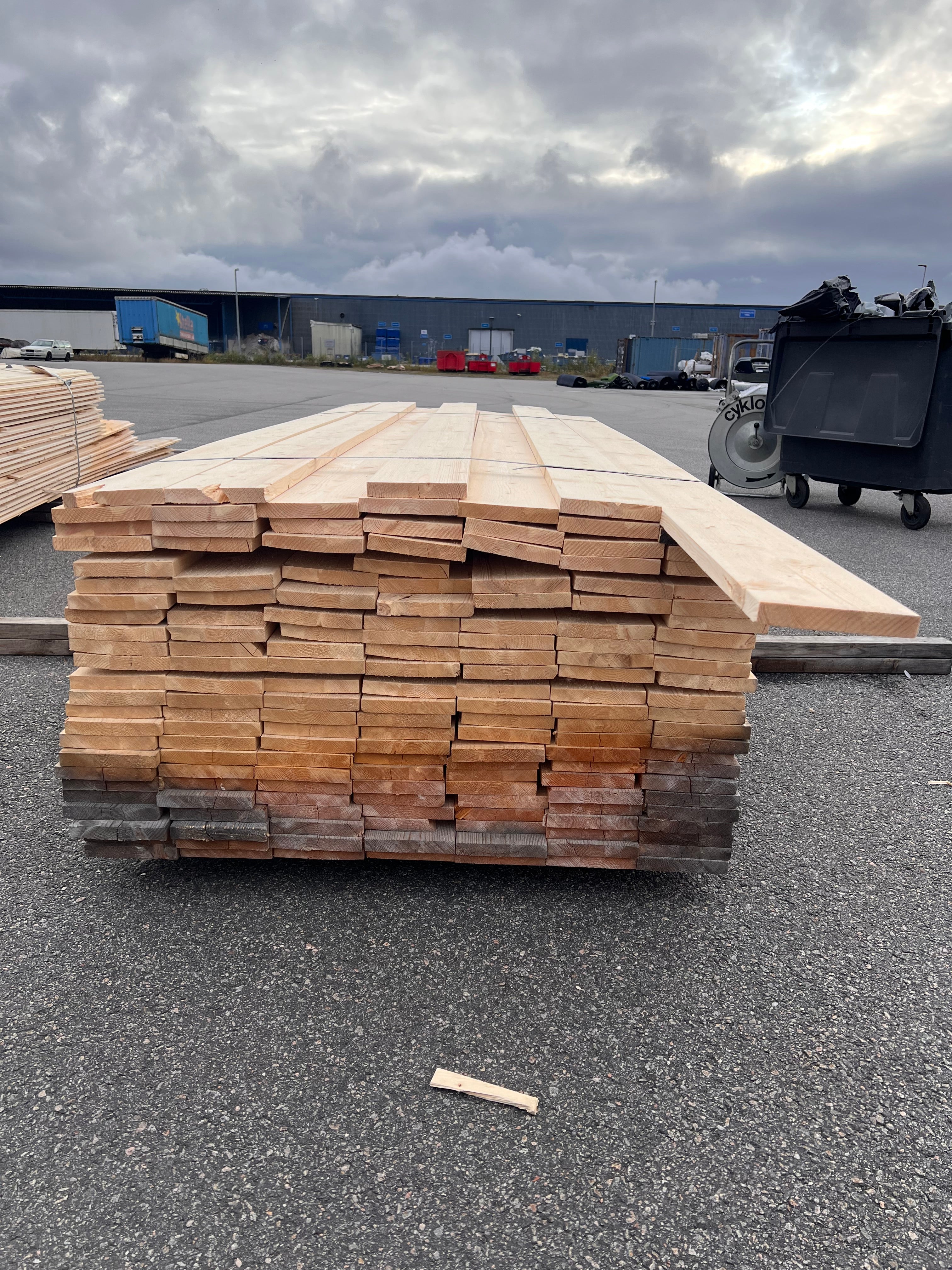 Paket Ytterpanelbräda 22x145, 161st 3.0-5,4m  (B-Sortering)