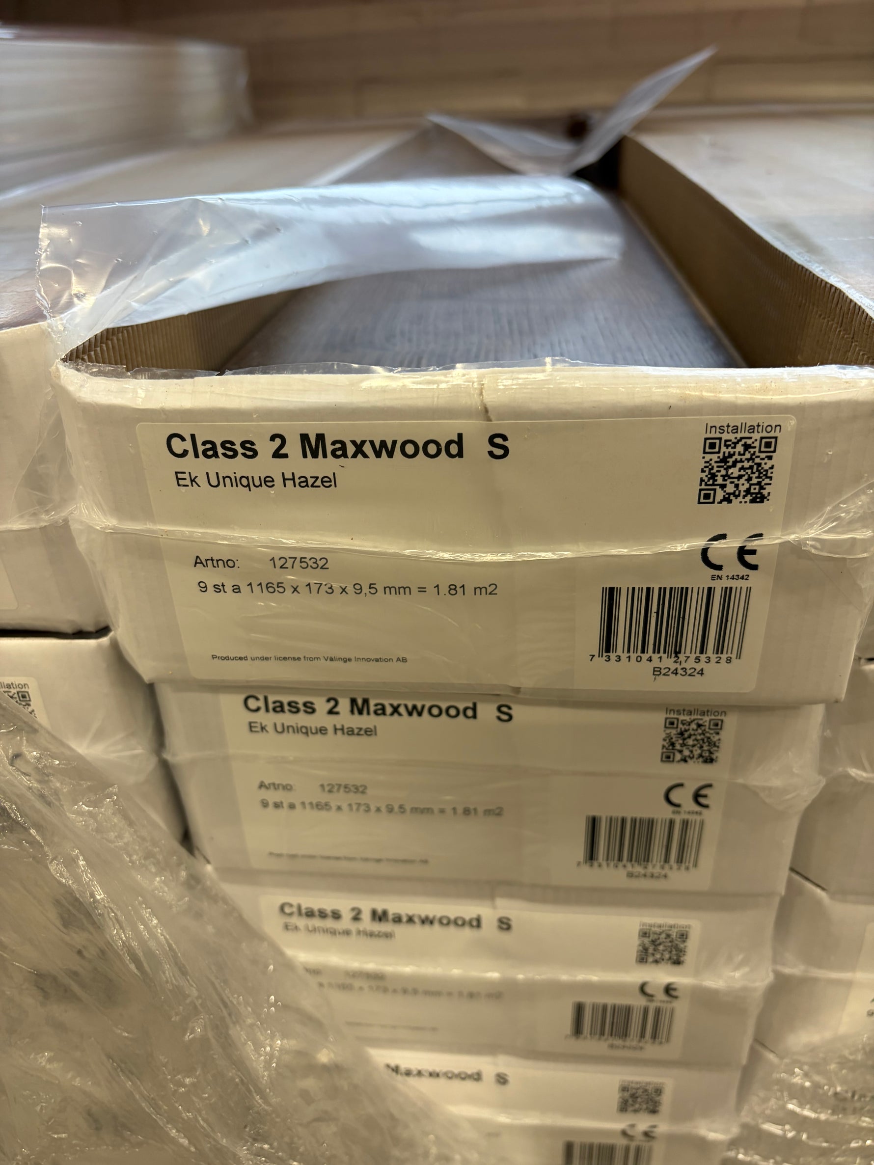Paket Parkettgolv Maxwood S Ek Unique Hazel, 9 st 1,81kvm (Class 2) - Spirec