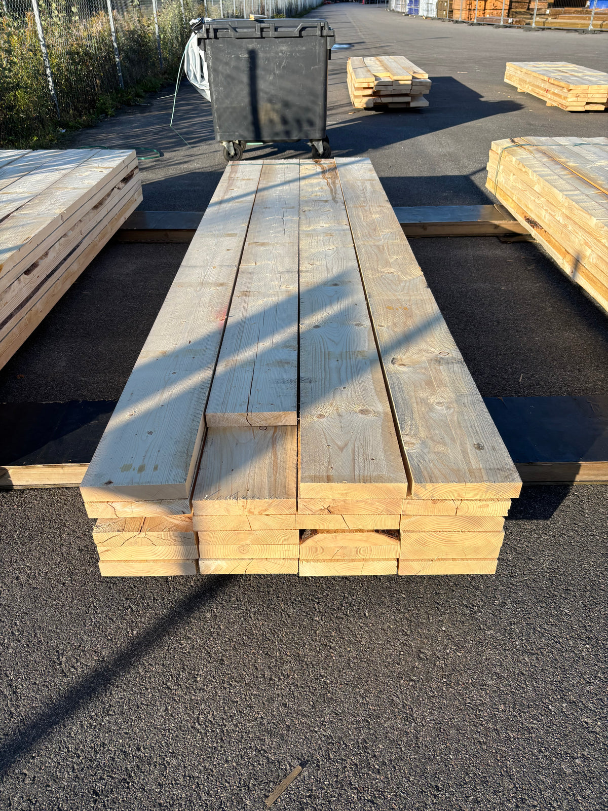 Paket Ohyvlade Reglar 47x248mm (3,30–3,60m) 24st Gran
