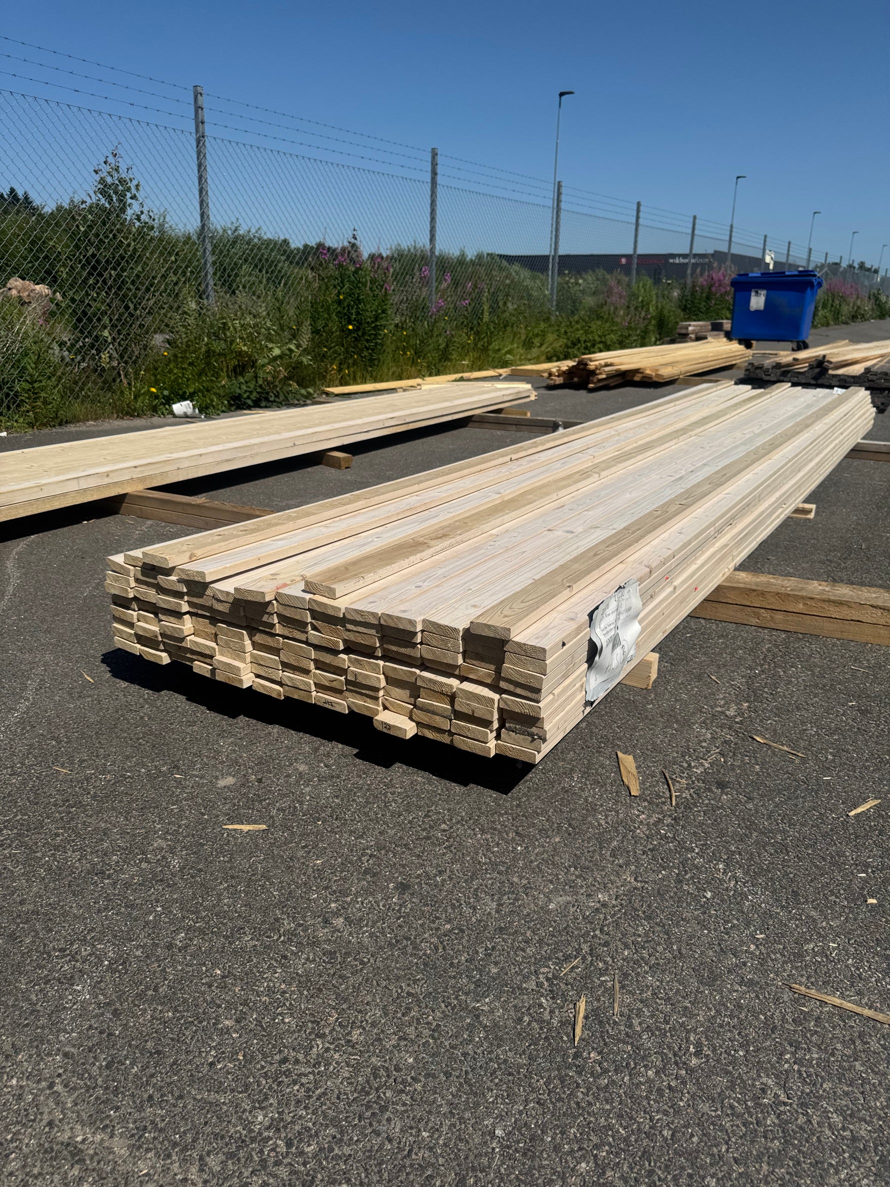 Paket Glespanel 20x70 mm, 110 st 4,50 m Vitlaserad