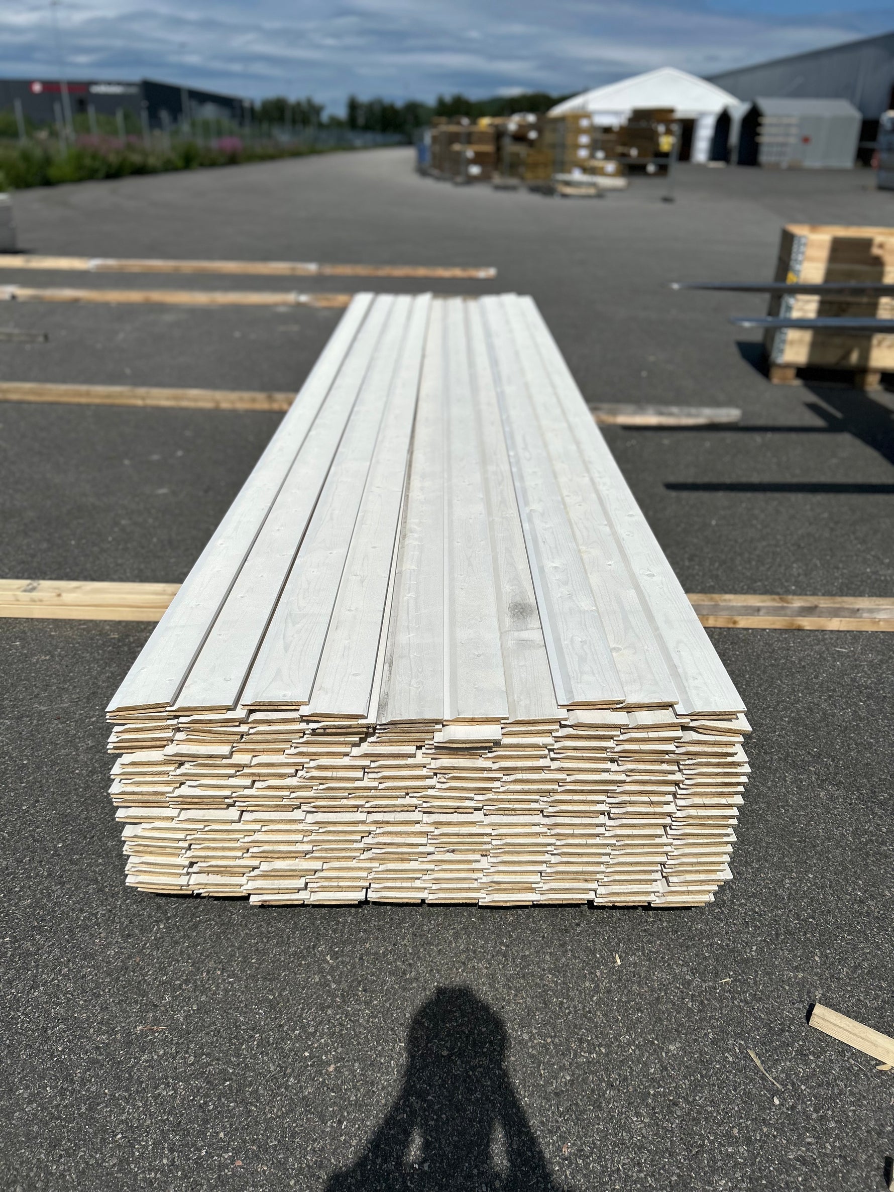 Paket Ytterpanel Enkelfasspont 22x120mm, 186st 4.80m- Grundmålad