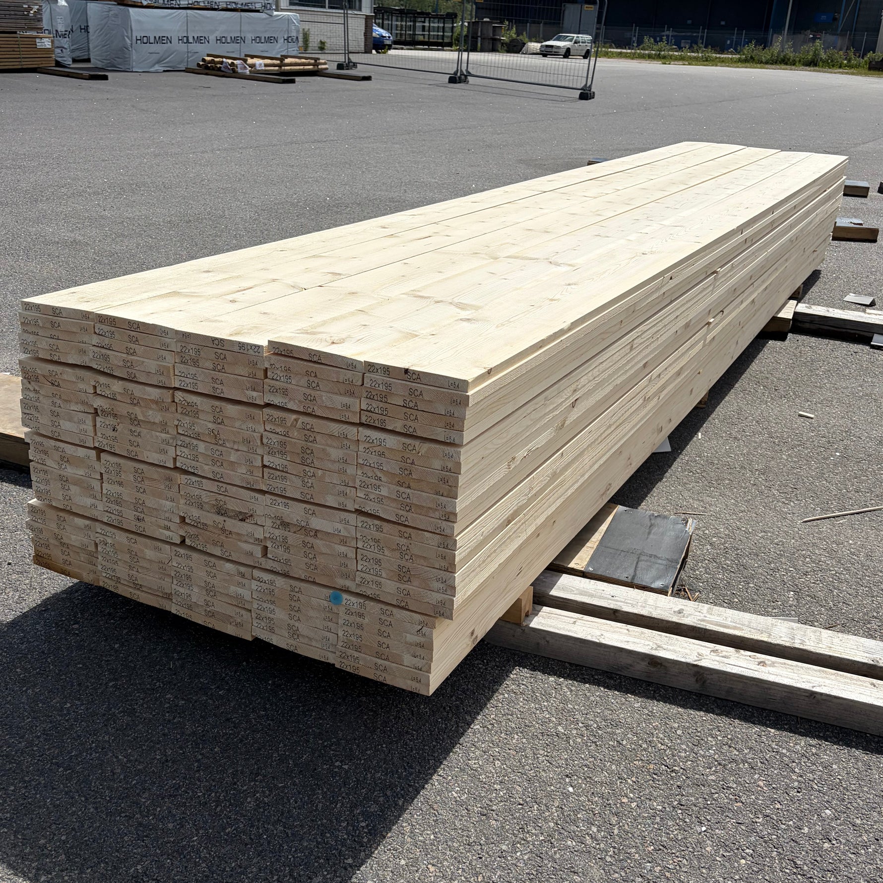Paket Finsågade Brädor 22x195mm, 130st 5,40m (Andra sortering)