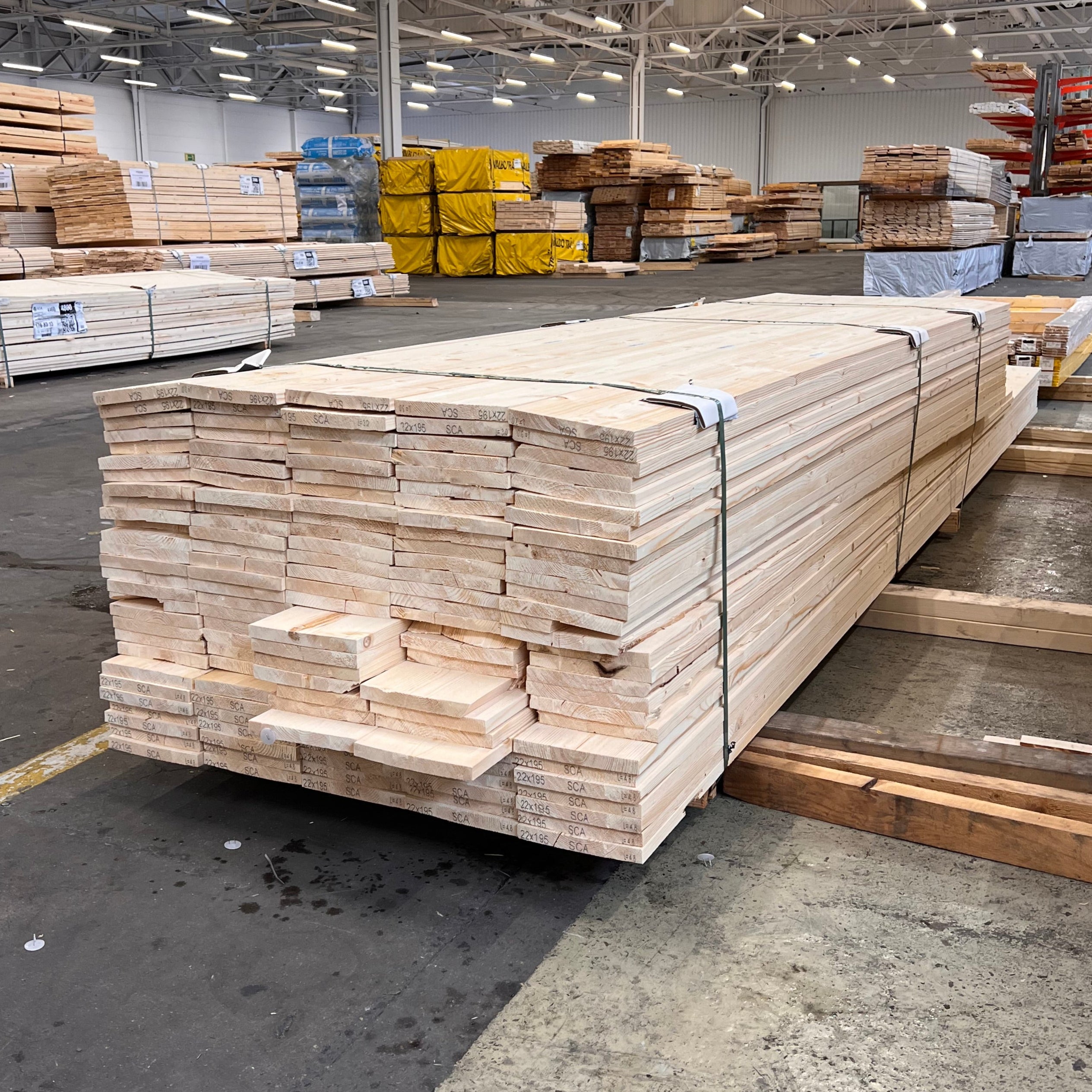 Paket Ytterpanelbräda 22x195mm 137st 3,0-5,40m (B-Sortering)