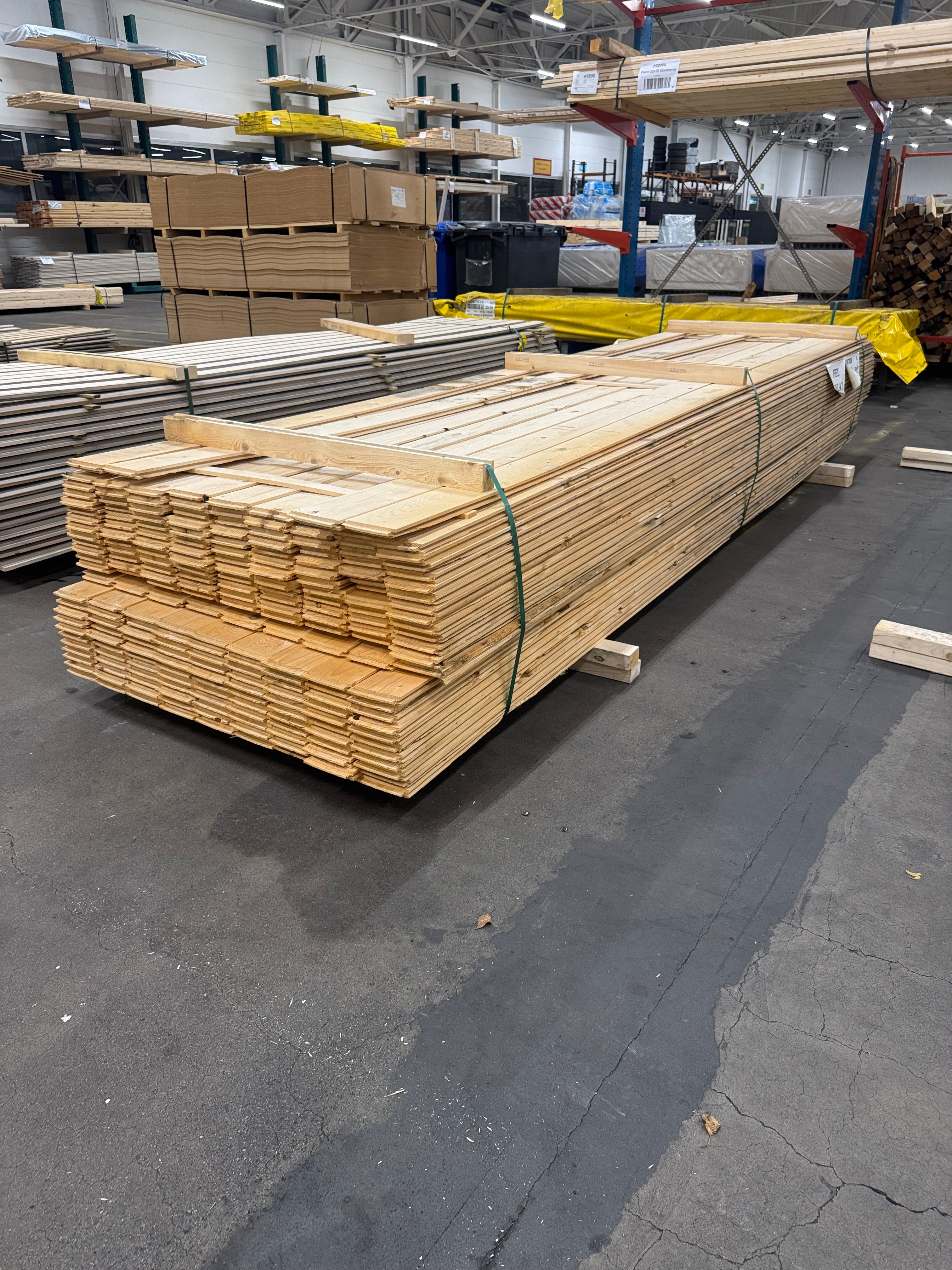 Paket Råspont 20x120mm – 220 st  3,90 m Felhyvlad