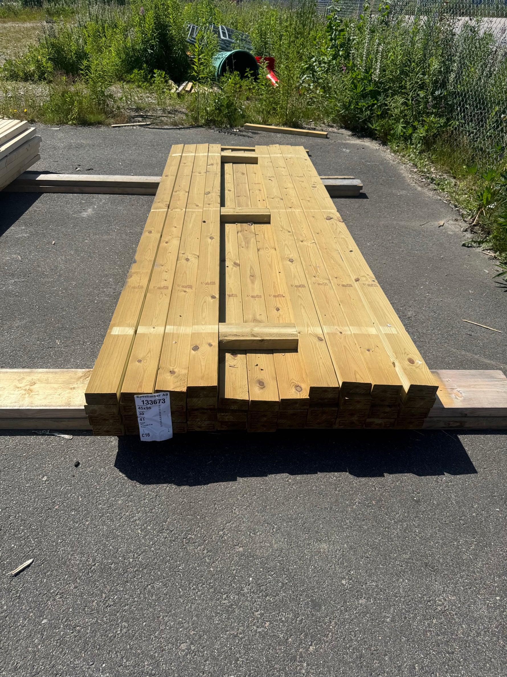 Paket Tryckimpregnerade Reglar 45x95 mm, 41 st 3,00 m