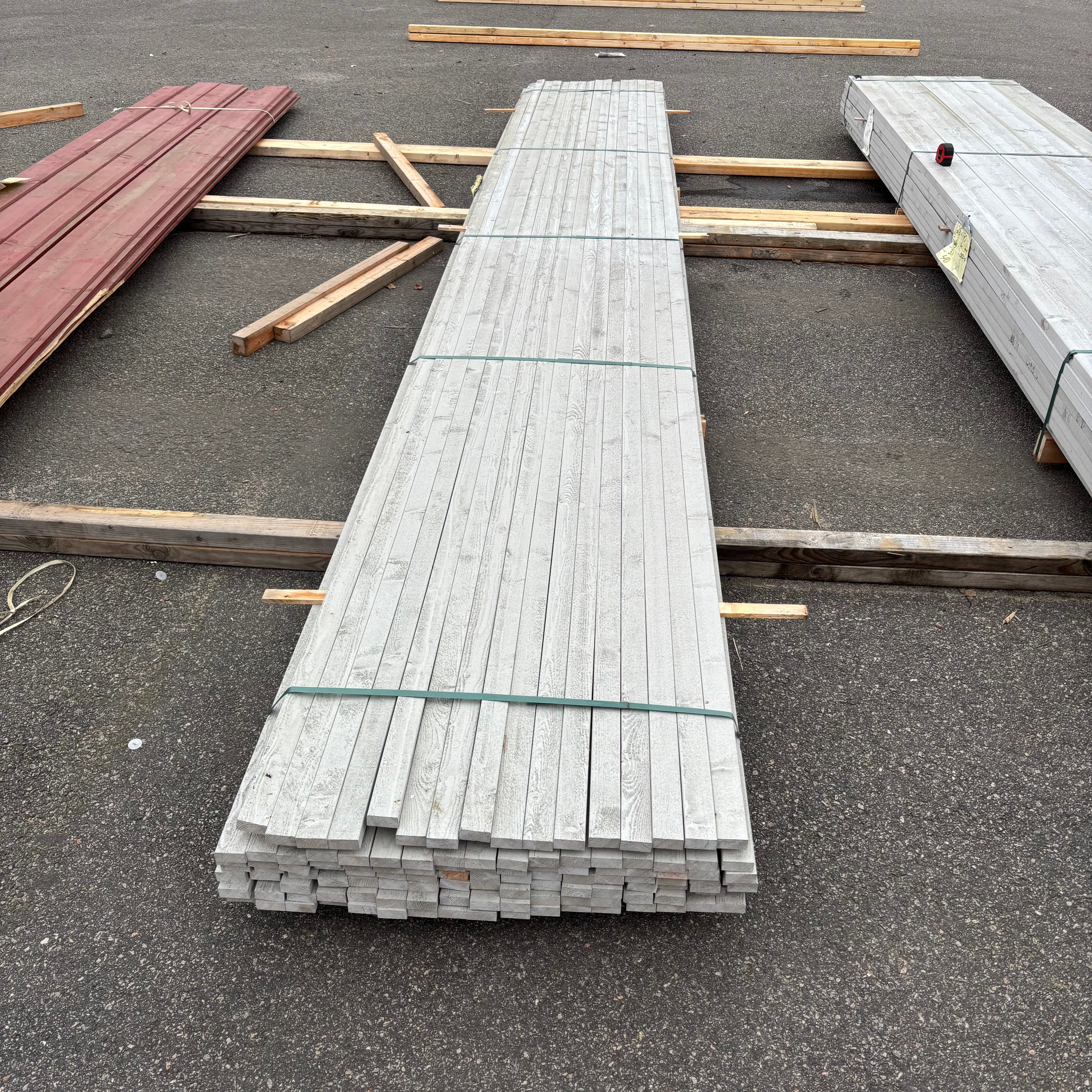 Paket Ytterpanel Finsågad 21x45mm – 118 st (5,40 m, Grå NCS S3000-N)