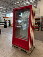 Altandörrar- Inåtgående, Trä/Aluminium – 1080 × 2080 mm- Röd