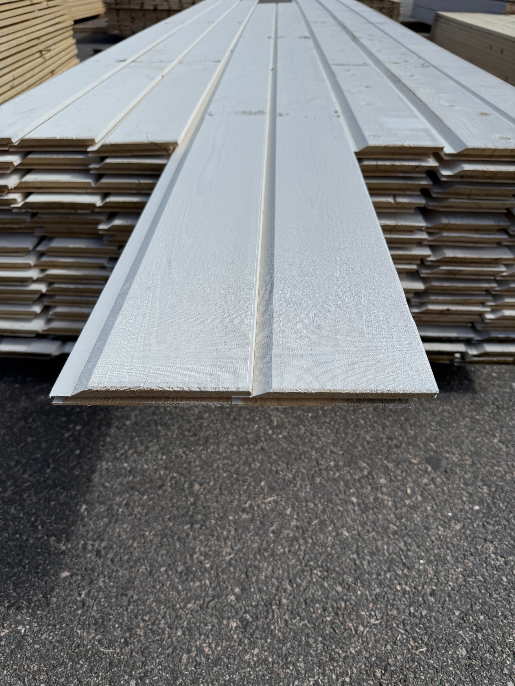 Paket Ytterpanel Enkelfasspont 22x145mm, 120st 3.60m Grundmålad