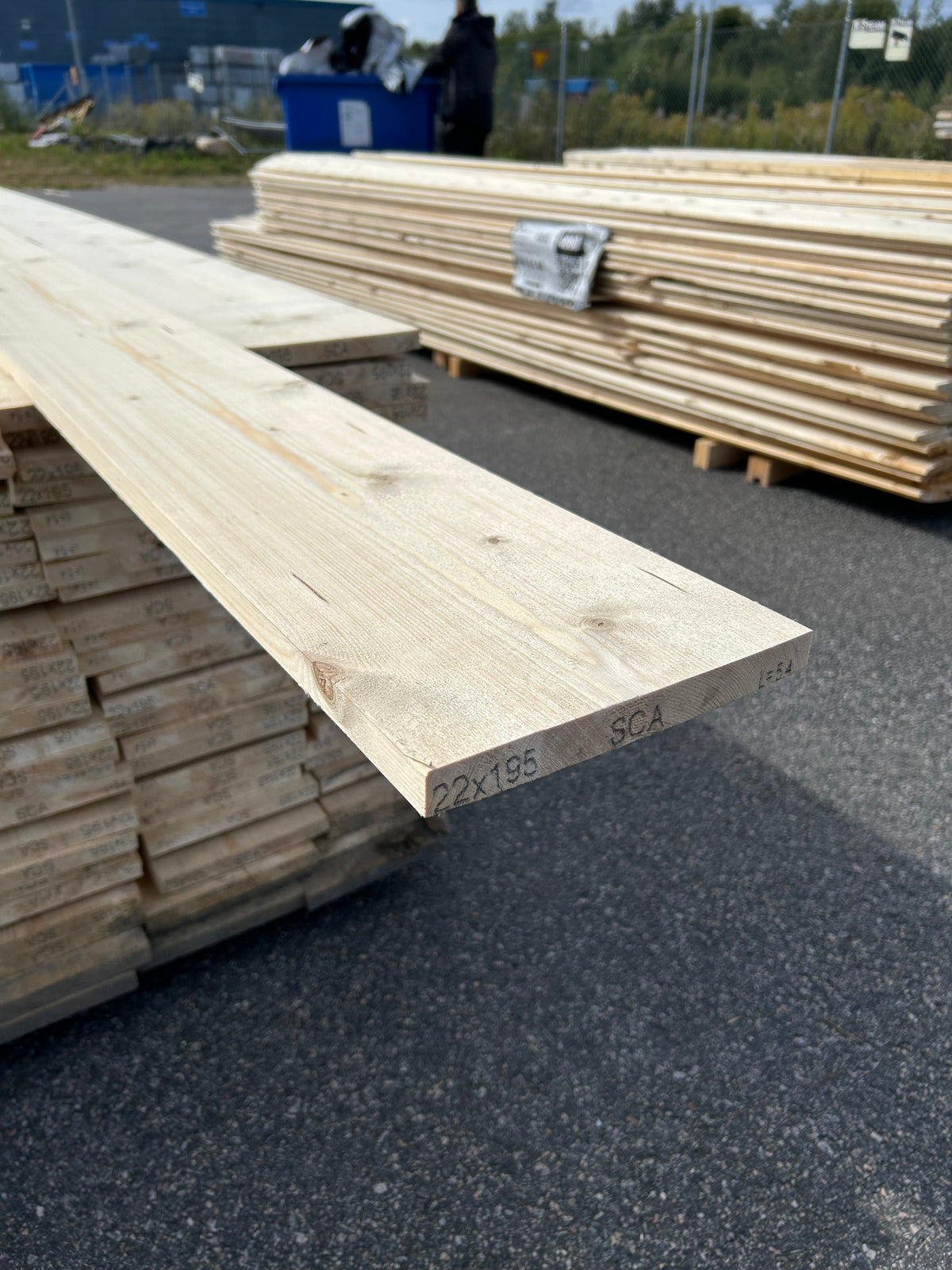 Paket Finsågade Brädor 22x195 mm – 5,40 m 125st Obehandlad