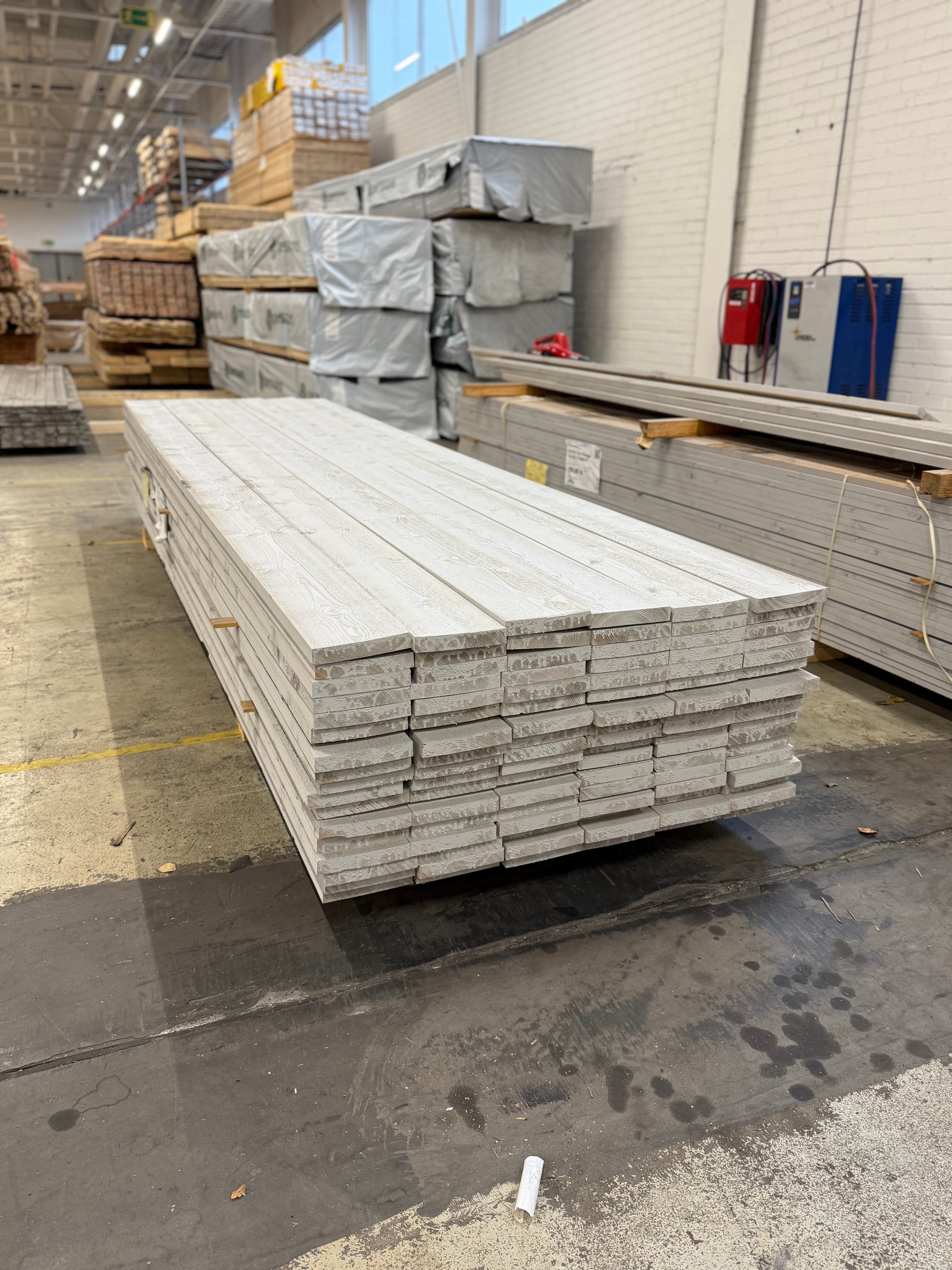 Paket Finsågad Panel 28x170 mm – 108 st (3,90 m, Målad NCS S 3000-N)