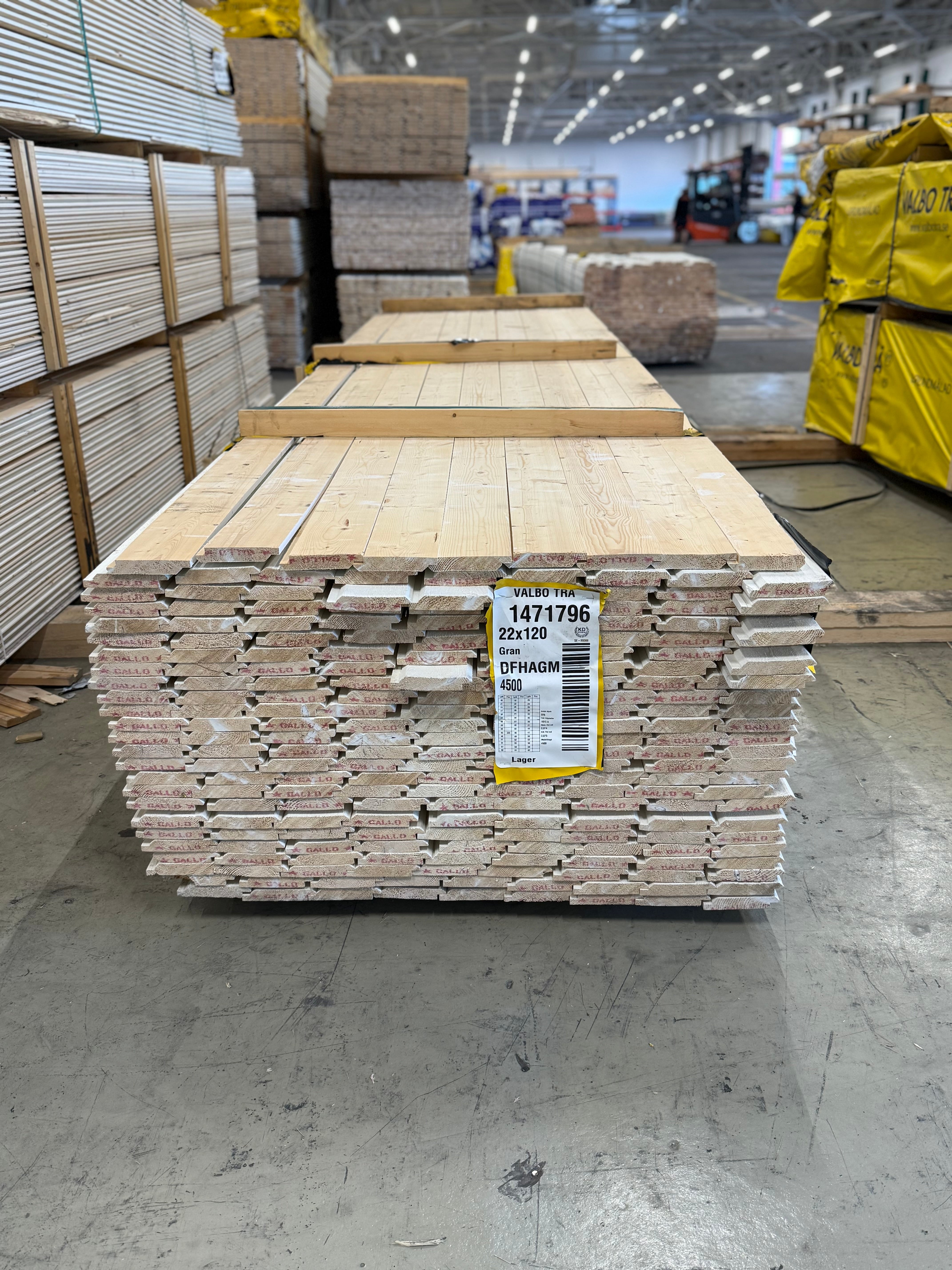 Ytterpanel Dubbelfas Halvspont 22x120mm