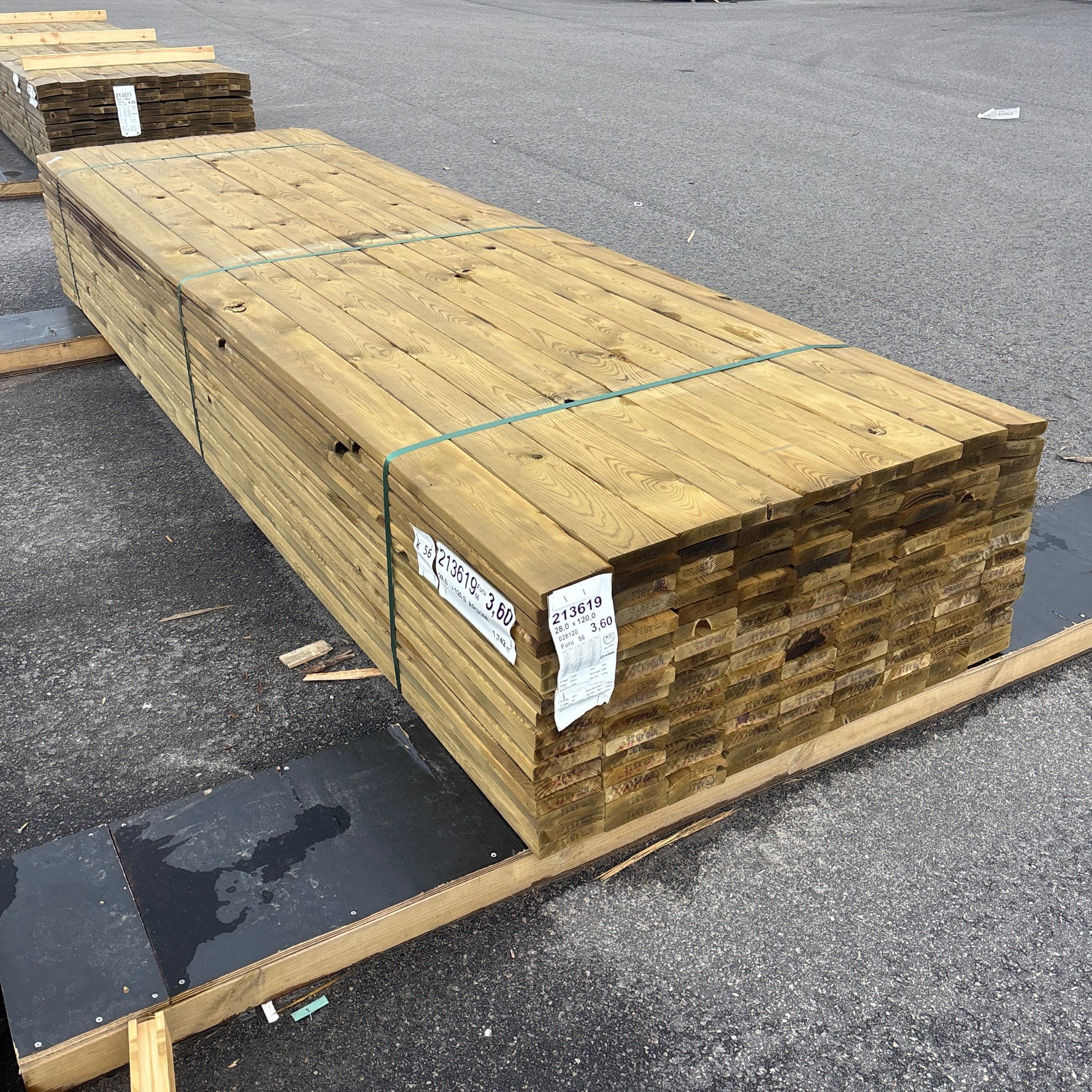 Paket Tryckimpregnerad Trall 28x120mm, 144st 3,6m (B-sortering)