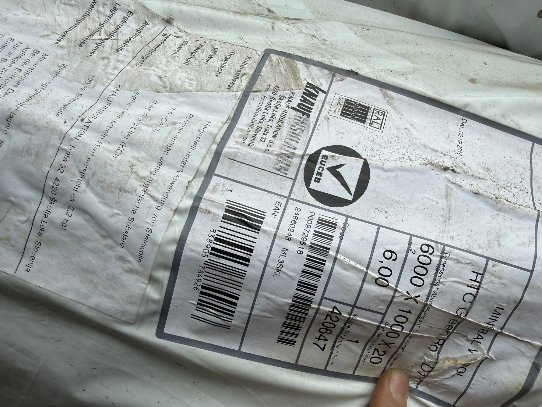 Knauf Insulation – Mineralull (HTC Green Roll) 258 kvm