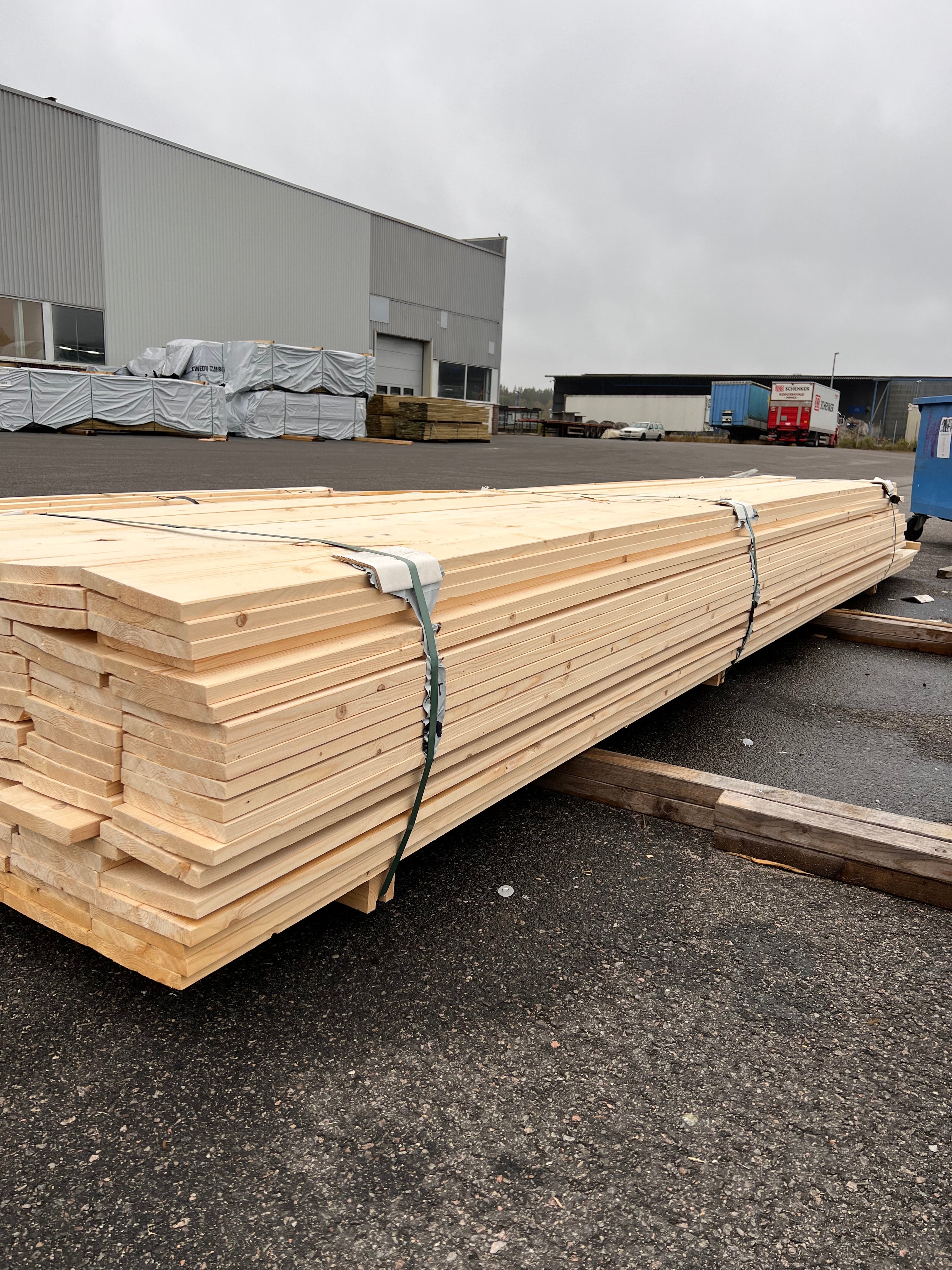 Paket Ytterpanelbräda 22x170 113 st 4,80-5,40m  (B-Sortering)
