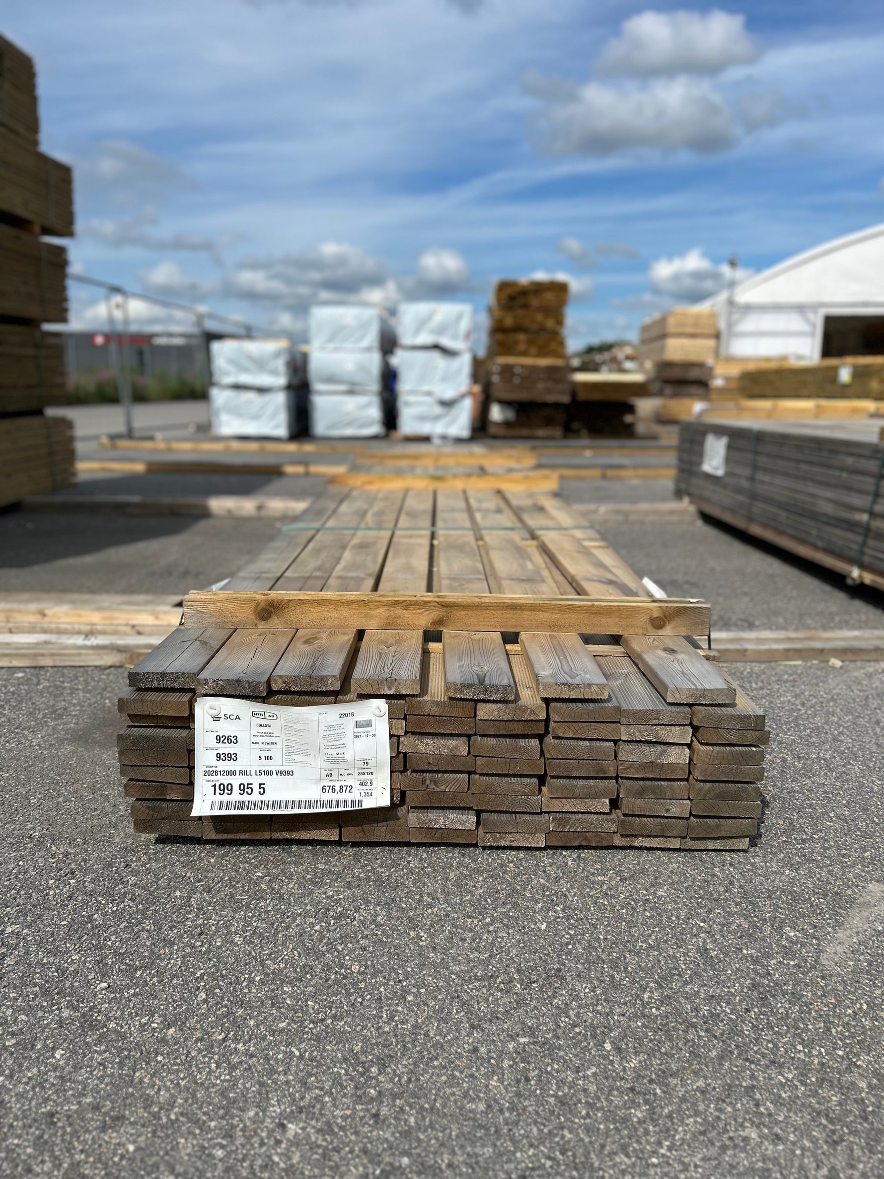Paket Tryckimpregnerad Rillad Trall 28x120mm 5,10m 78st