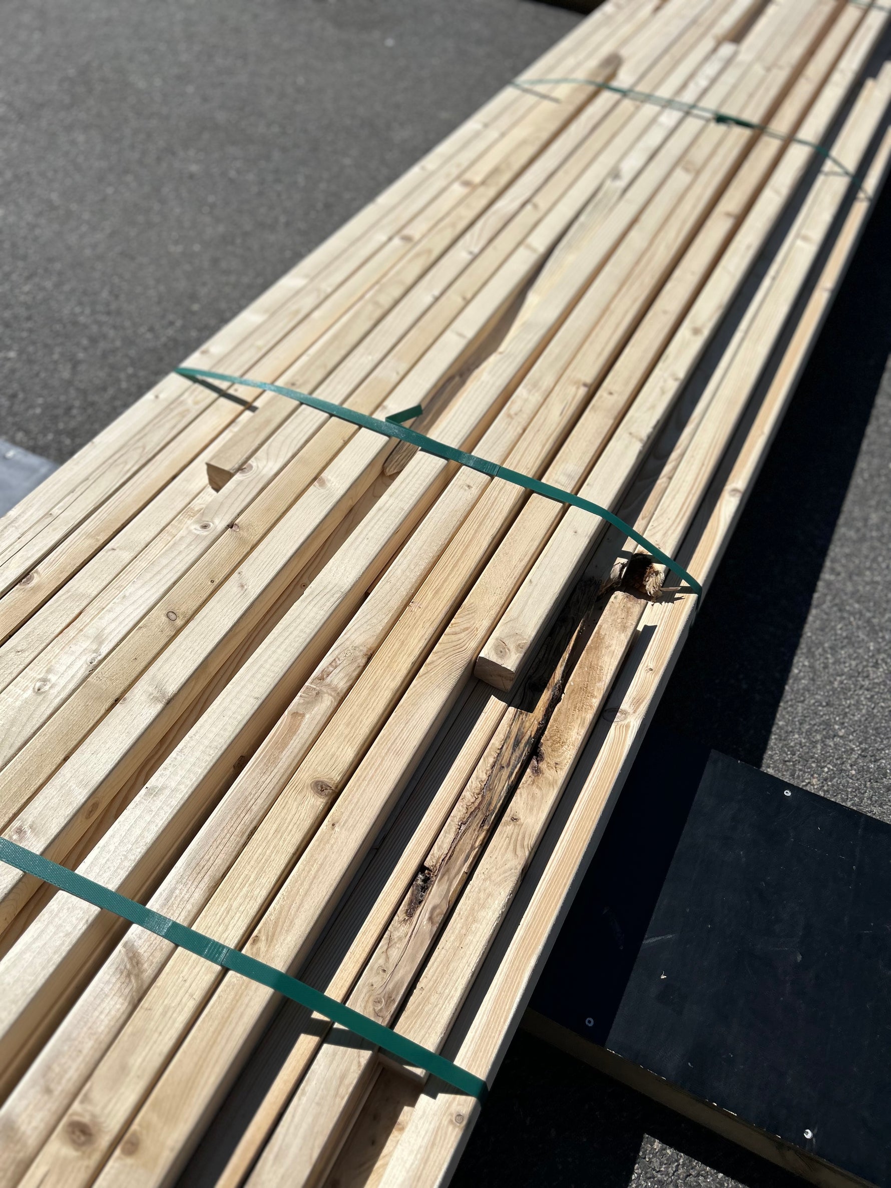 Paket Utsorterade Reglar 45x45 mm – 53 st (1,80–4,80 m, Gran)