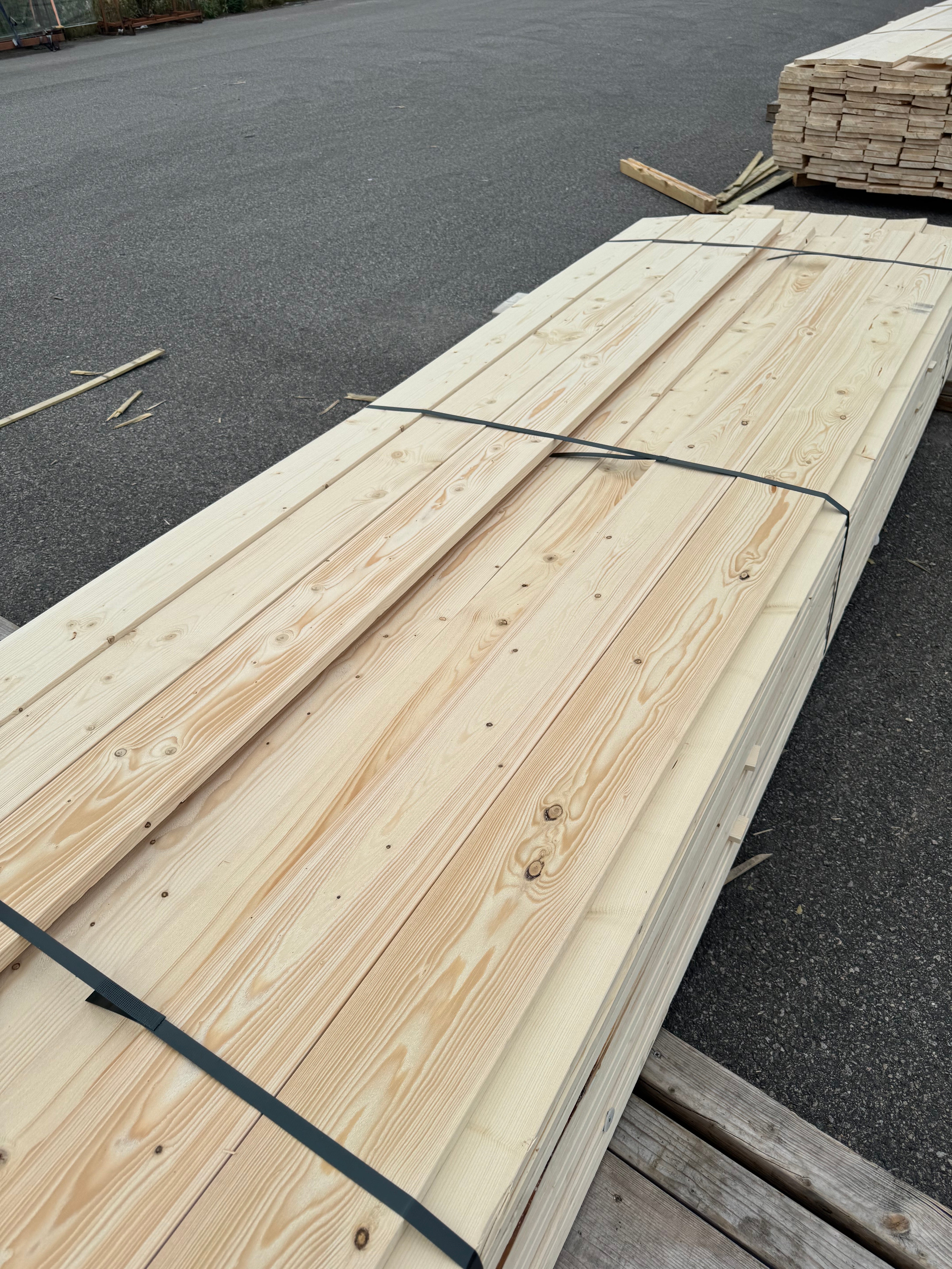 Paket Finsågad Panel 22x145mm 102st 3.0–4.20m – Andra sortering