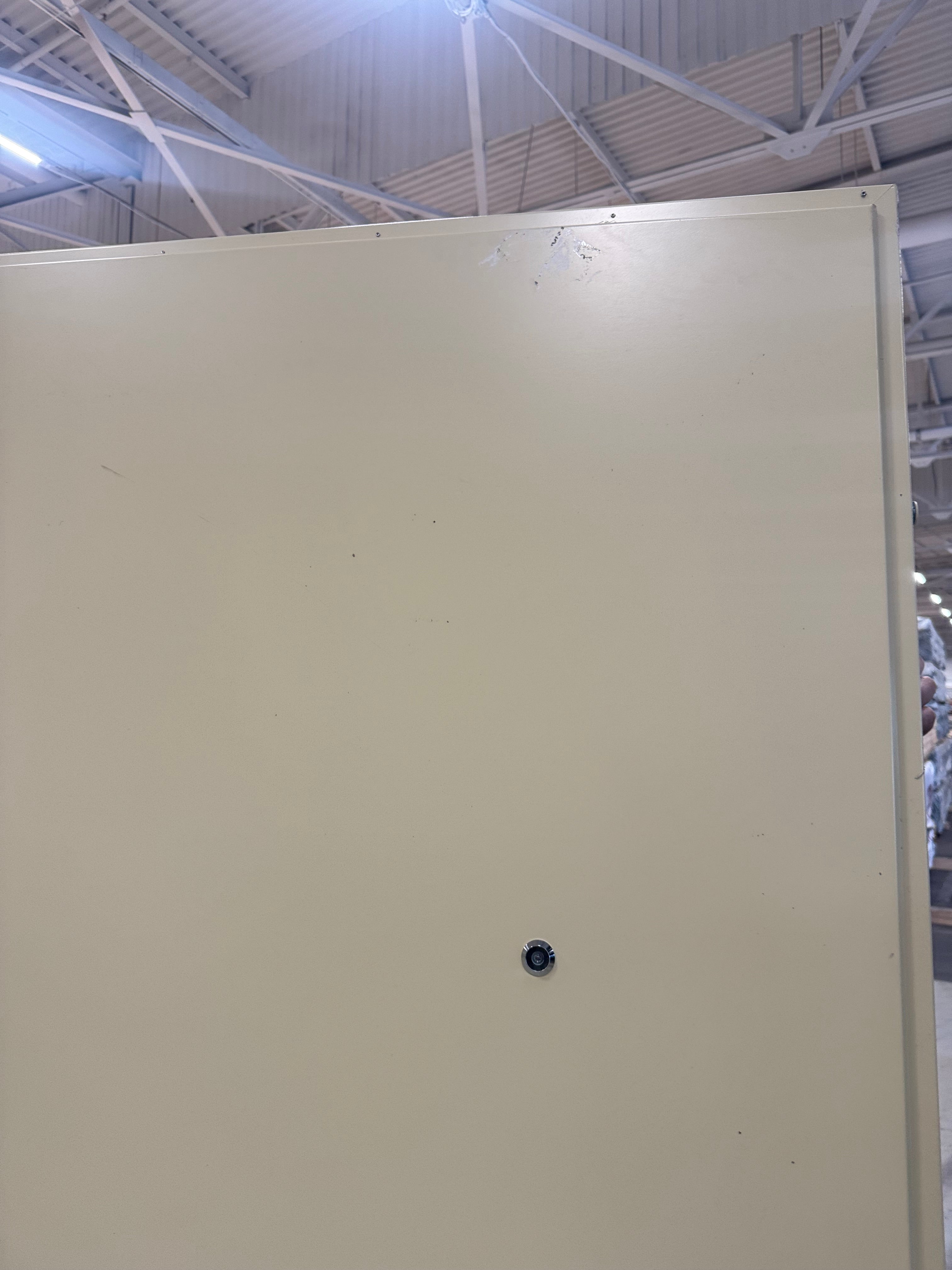 Lägenhetsdörr / Ståldörr Daloc – 99,5x219,5 cm (Vänsterhängd, Gul)