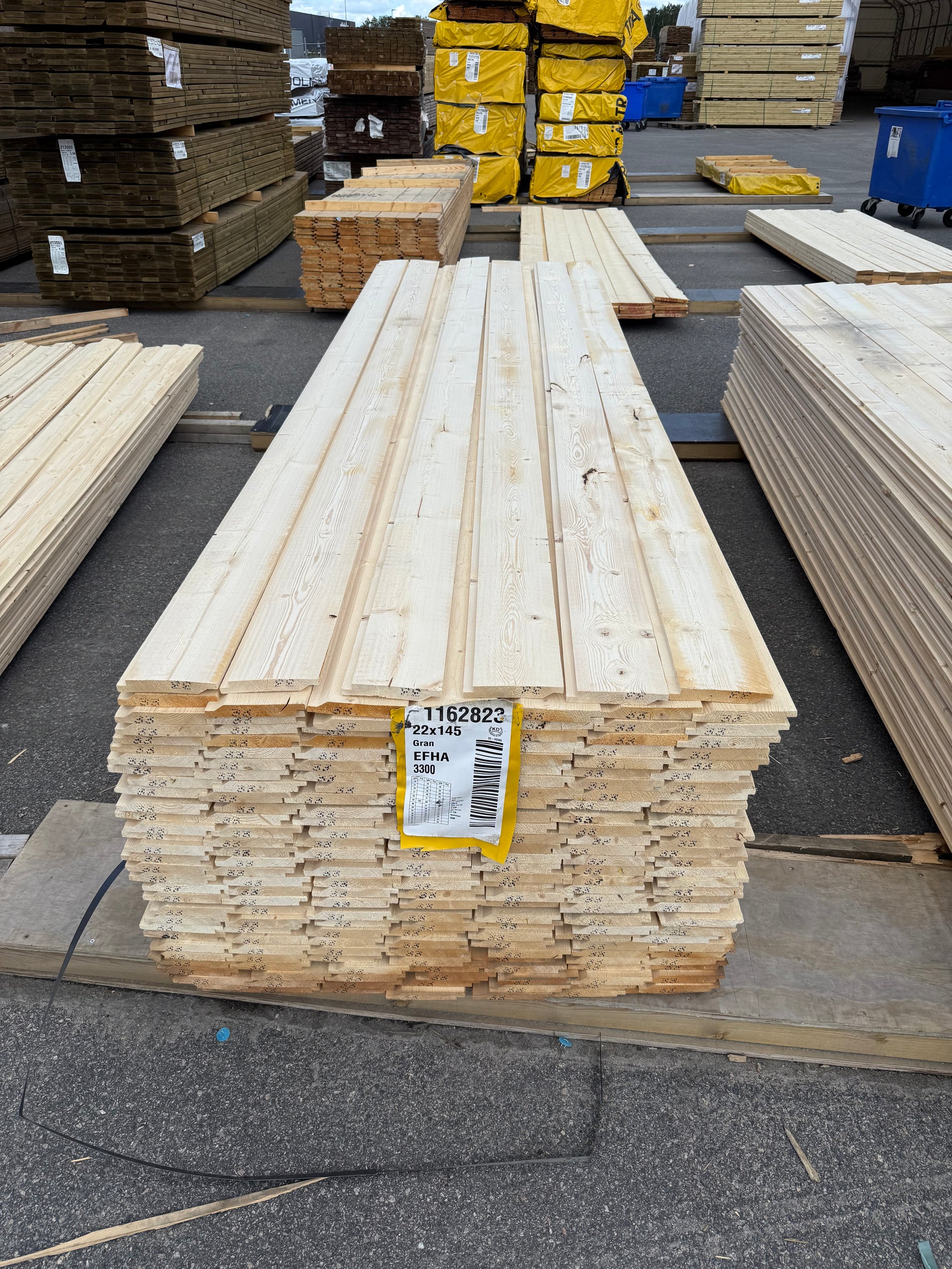 Paket Ytterpanel Enkelfas Halvspont 22x145mm 3.30m 209st