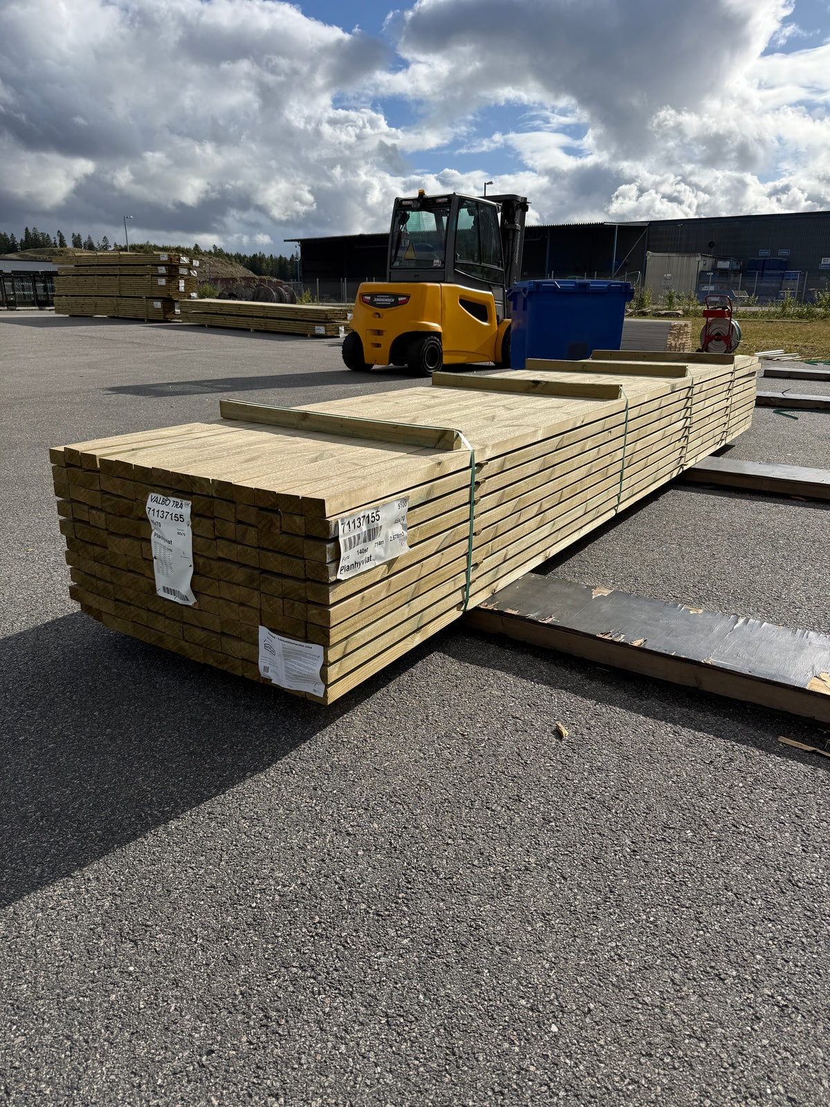 Paket Tryckimpregnerade Reglar 45x70mm, 140st 5,10m