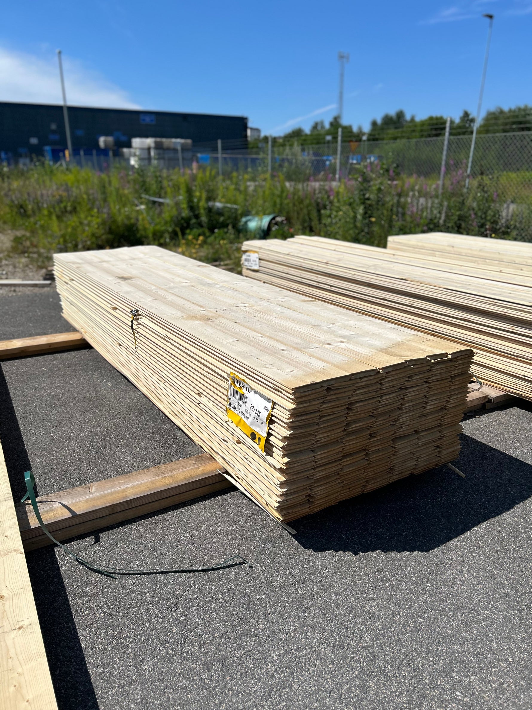 Paket Enkelfas Ändspont 22x145mm 175st 3.60m Obehandlade