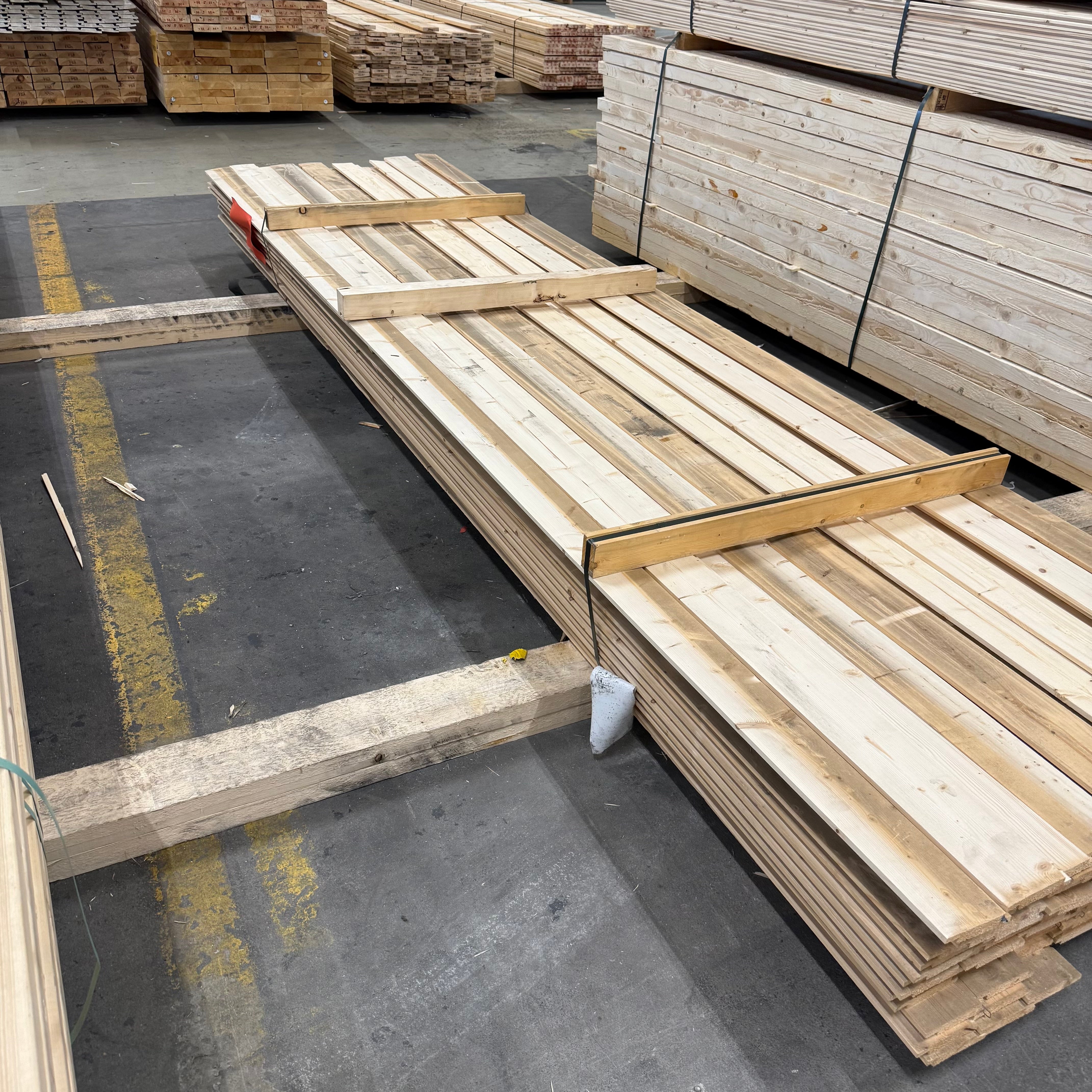 Paket Ytterpanel 22x120mm 111st 4.20m – Obehandlad Gran