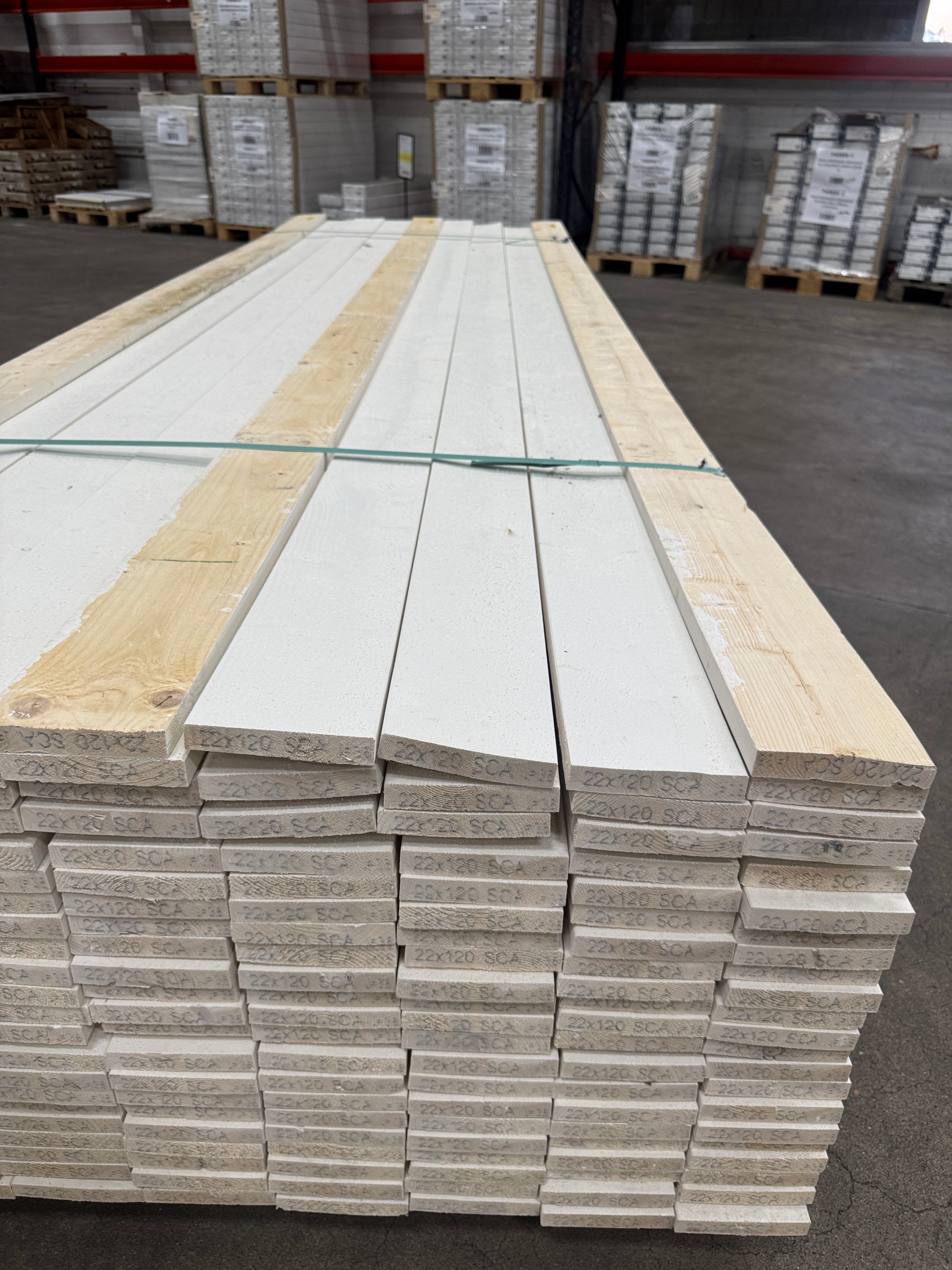 Paket Finsågad Panel 22x120mm 3,60m – 192 st Vit